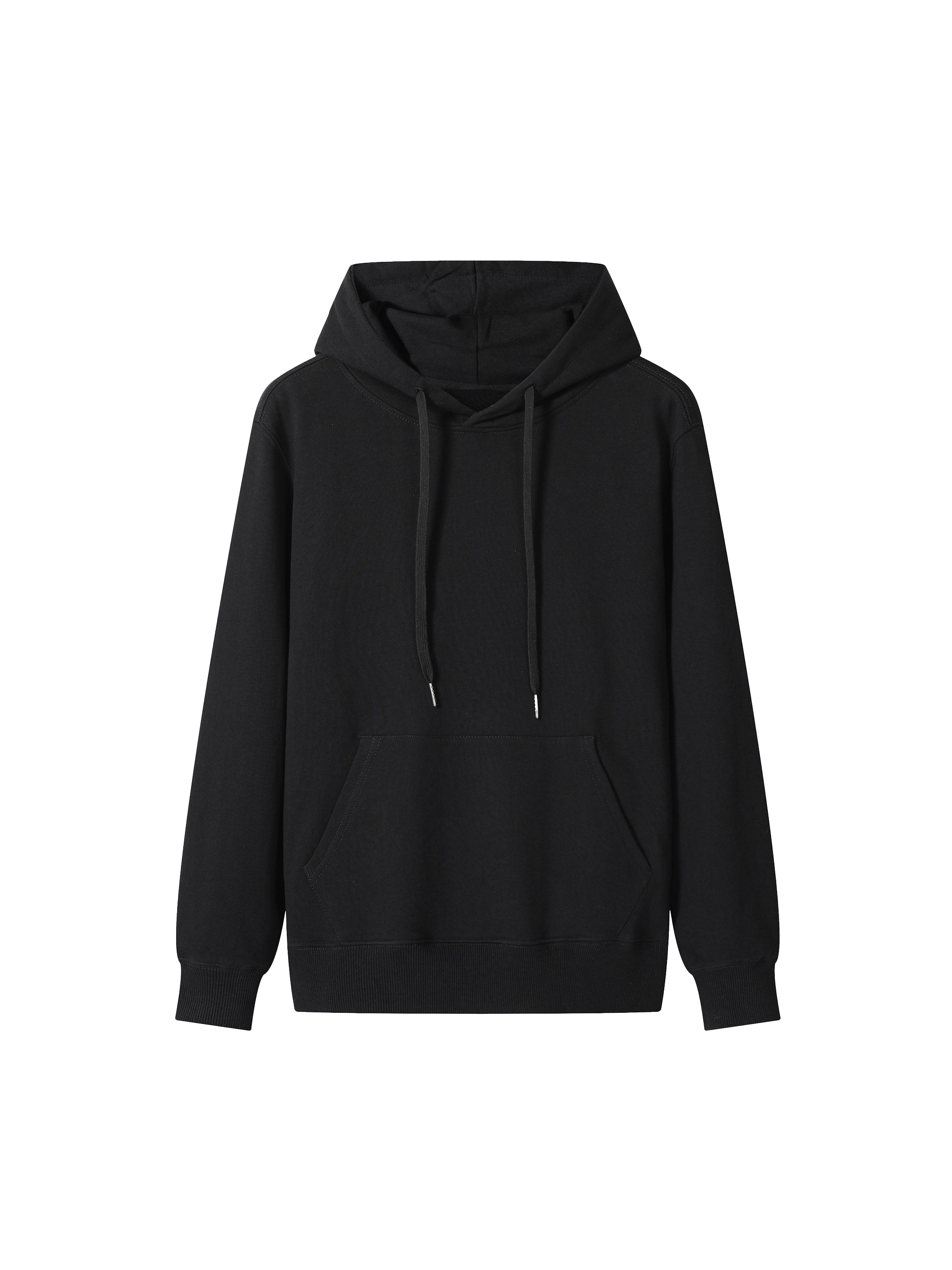 Classic Cotton Pullover Hoodie — Classic Black