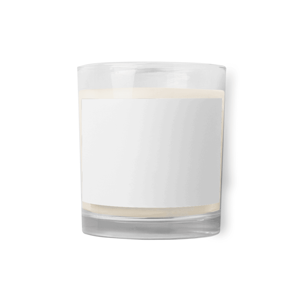 Custom Glass Jar Candle — White