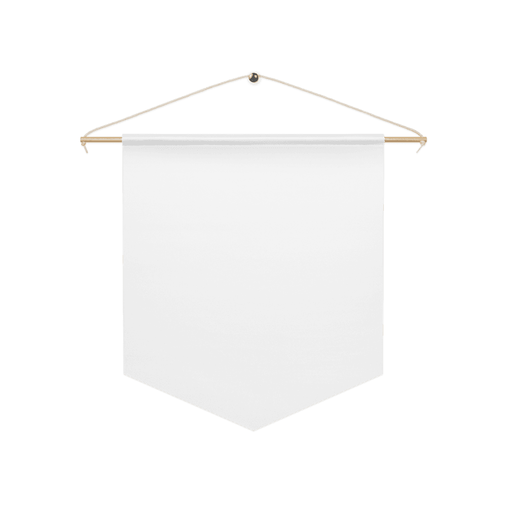 Custom Polyester Pennant — White