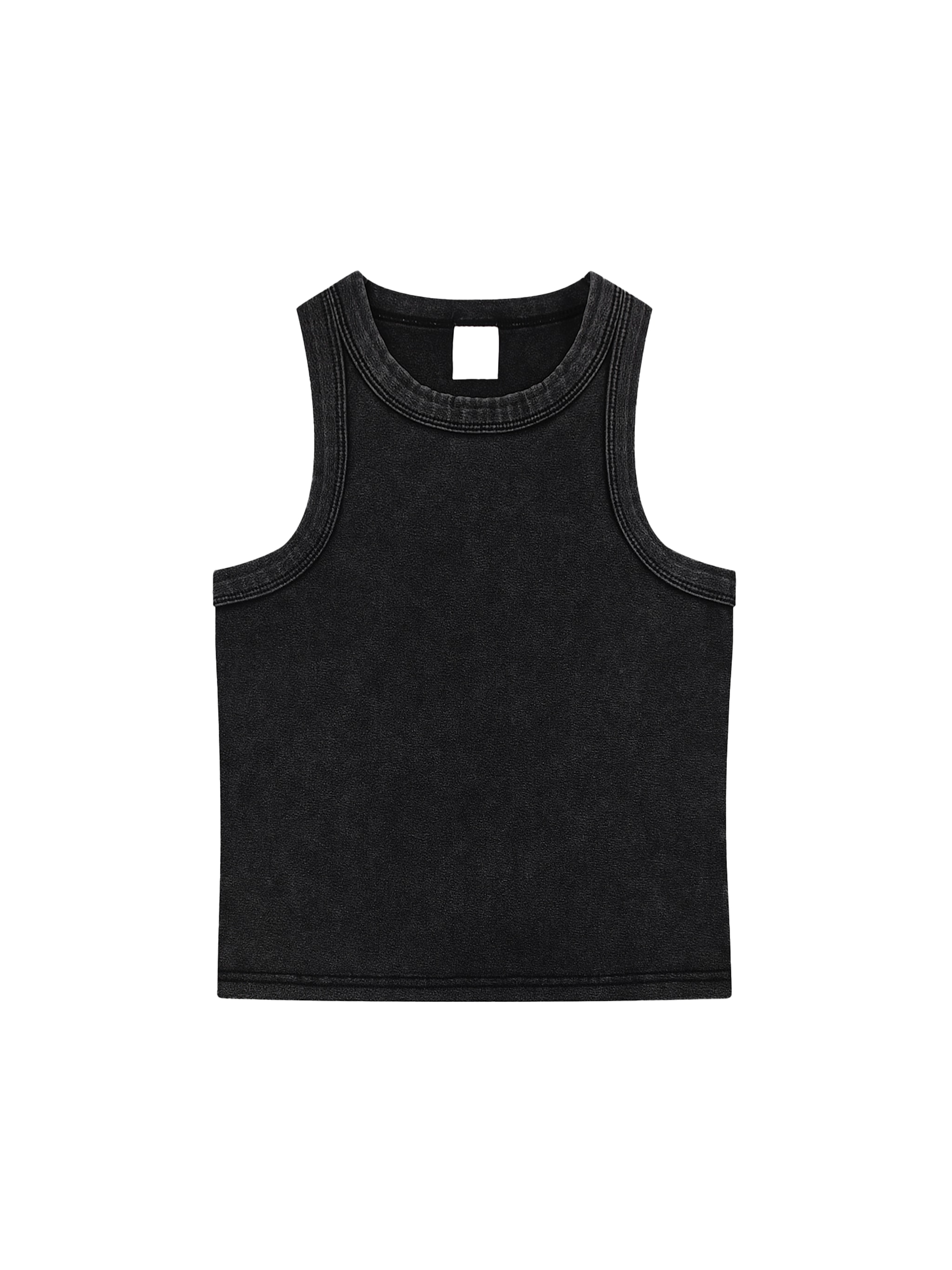 Snow Washed Heavyweight Tank Top — Black