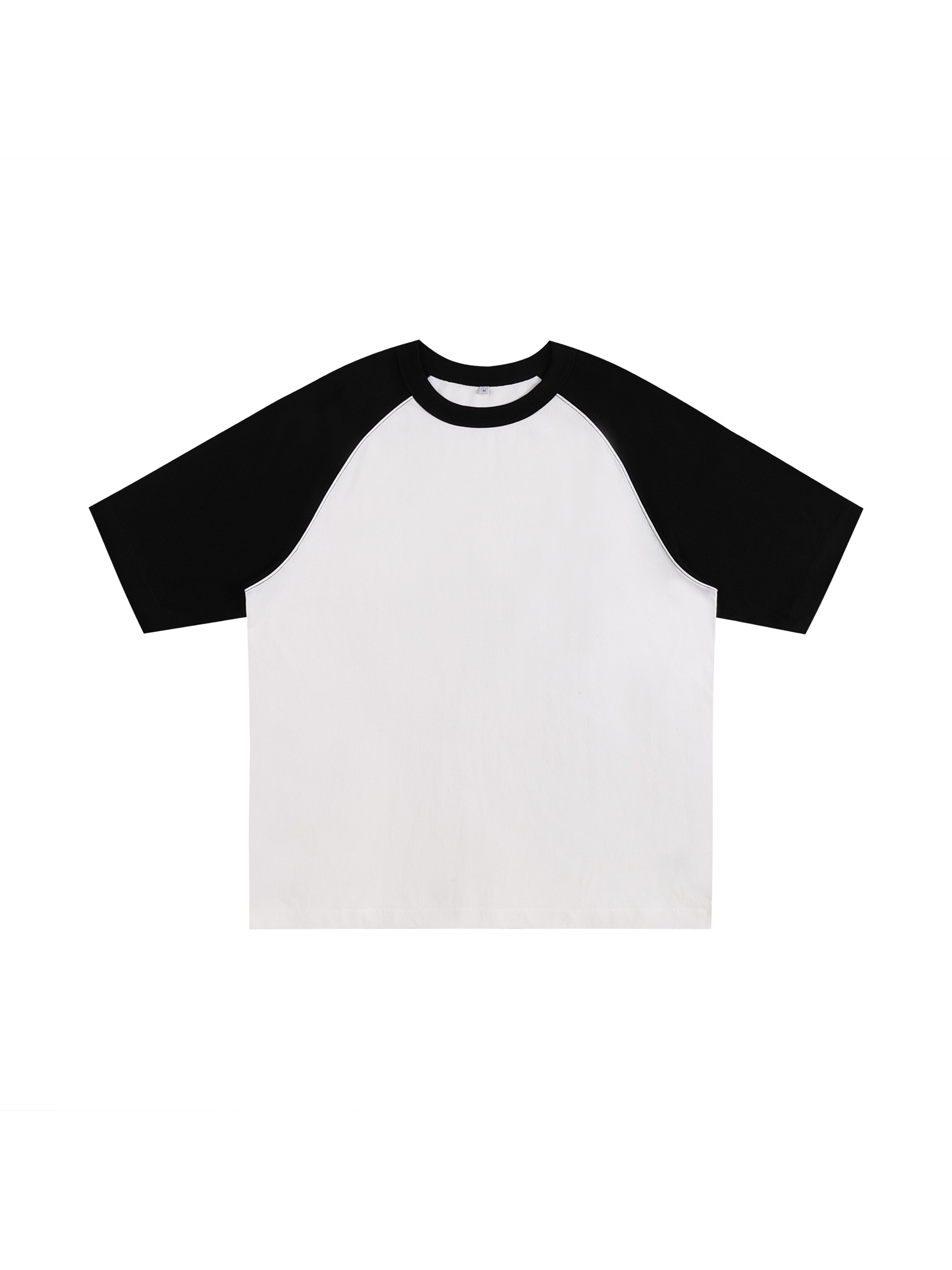 Color-Blocked Raglan Sleeve T-Shirt — White