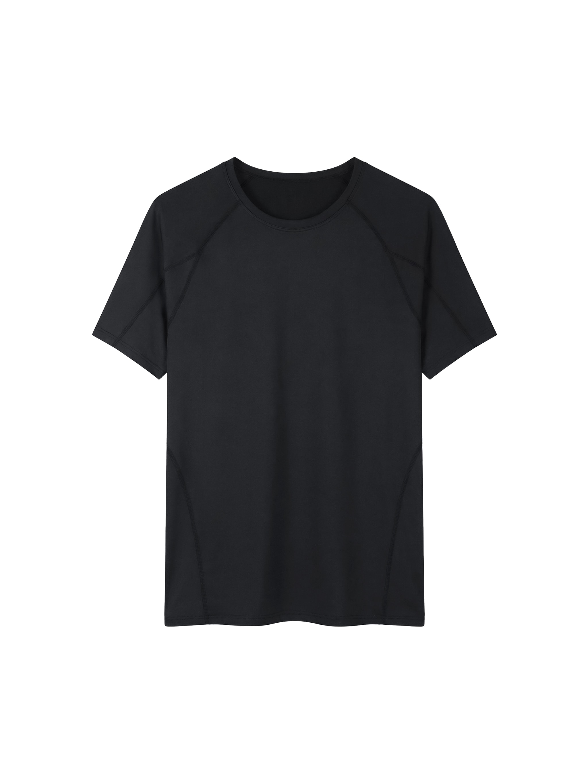Performance Contrast Stitch T-Shirt — Black