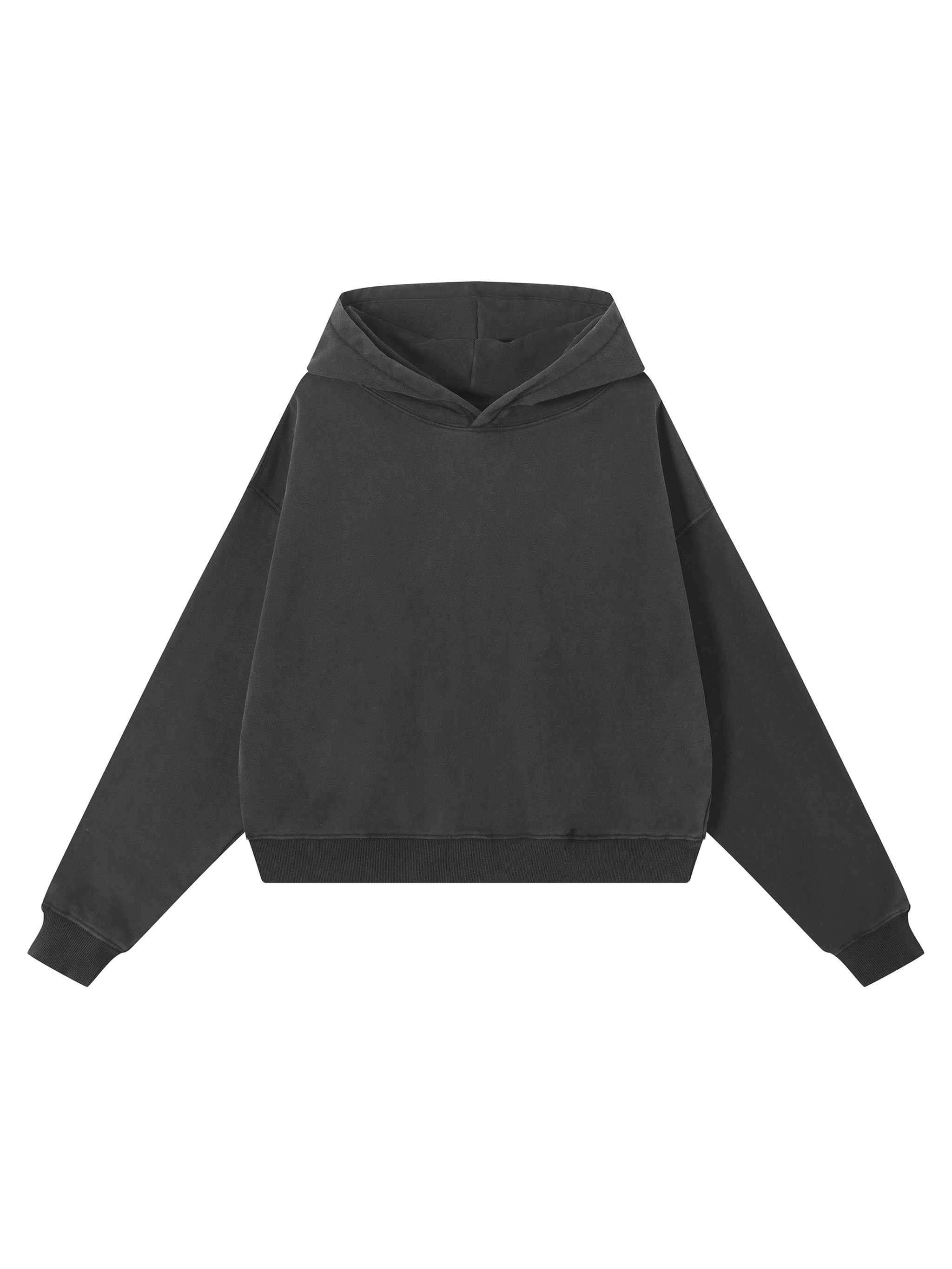 Vintage Washed Heavyweight Hoodie — Black