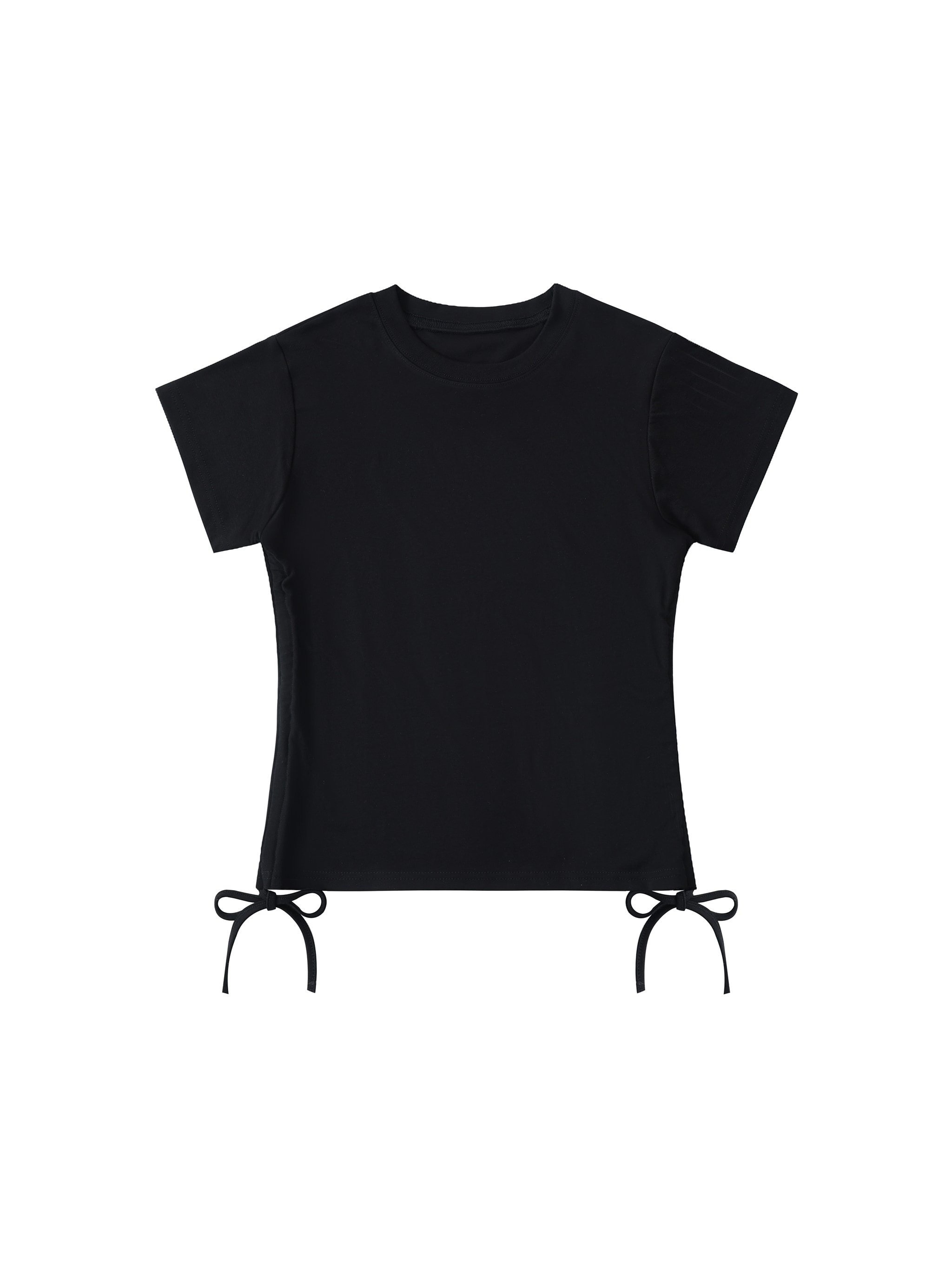 Drawstring T-Shirt — Black