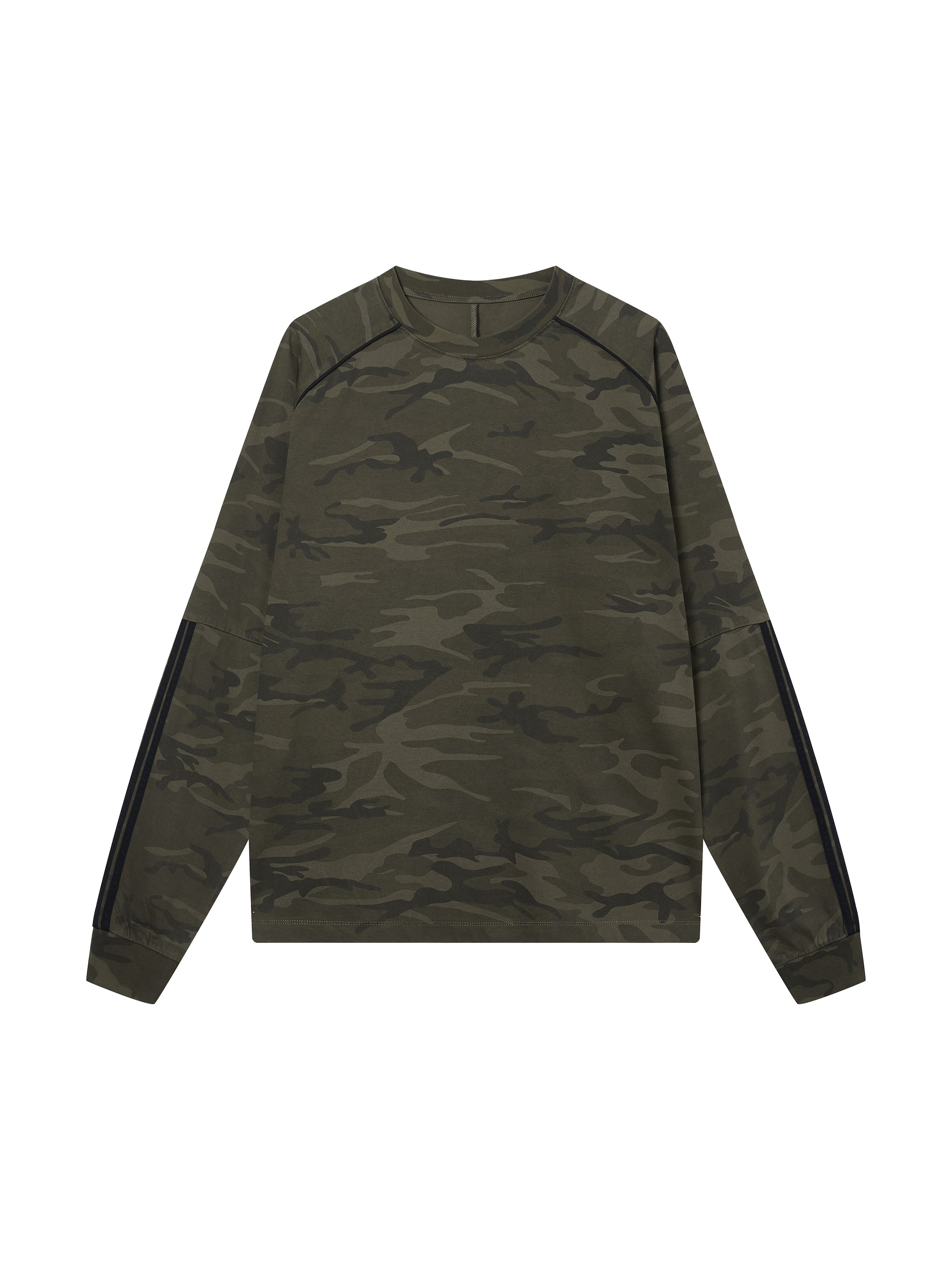 Unisex Camo Long Sleeve T-Shirt — Army Green Camo