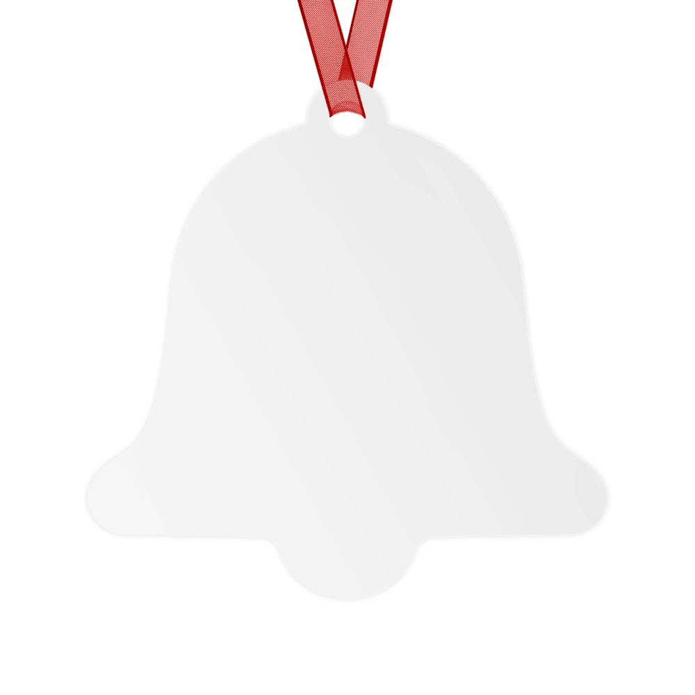 Custom Metal Christmas Ornament — White aluminum
