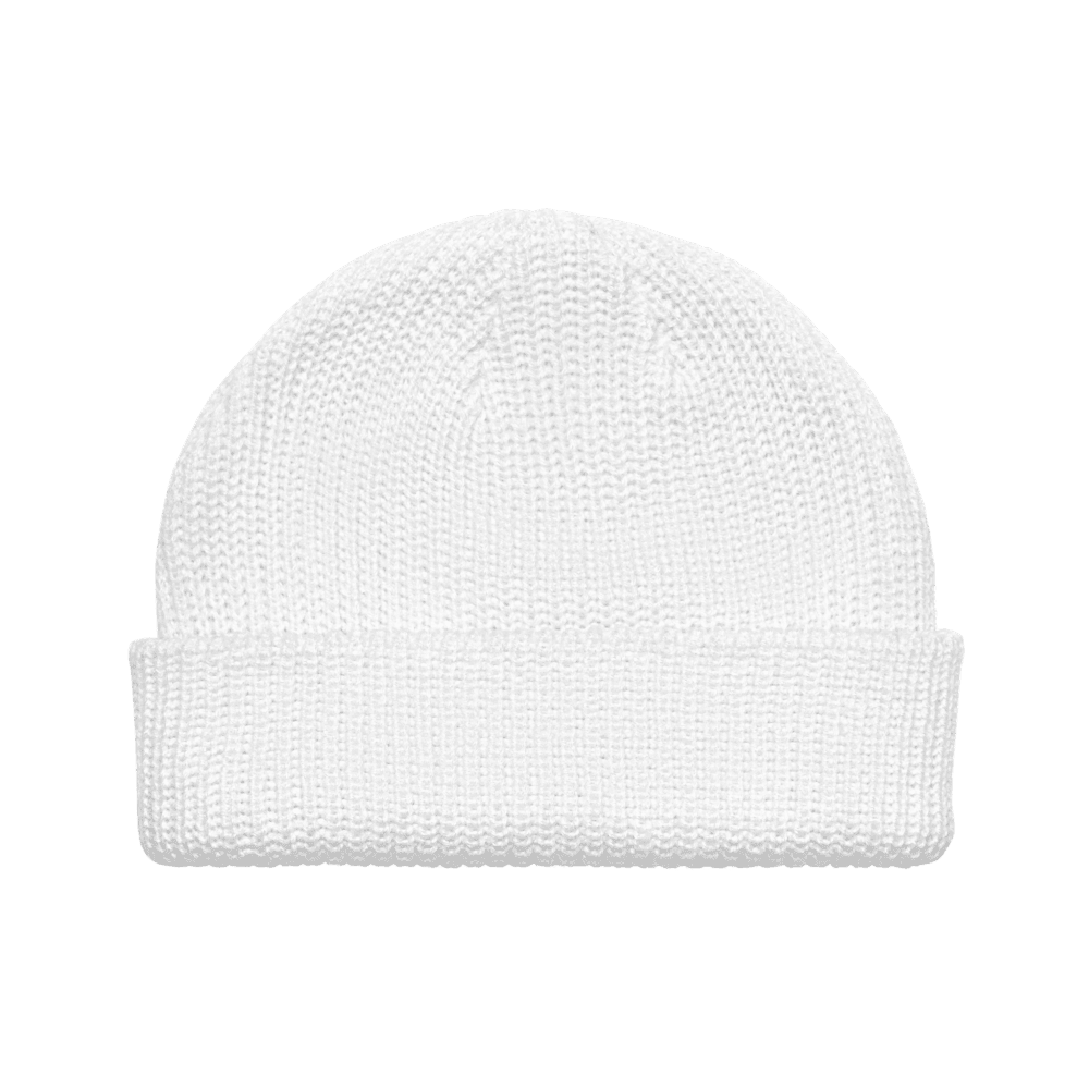 Fisherman Knit Beanie — front · Black