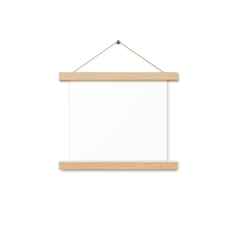 Matte Paper Poster with Magnetic Hanger — Oak