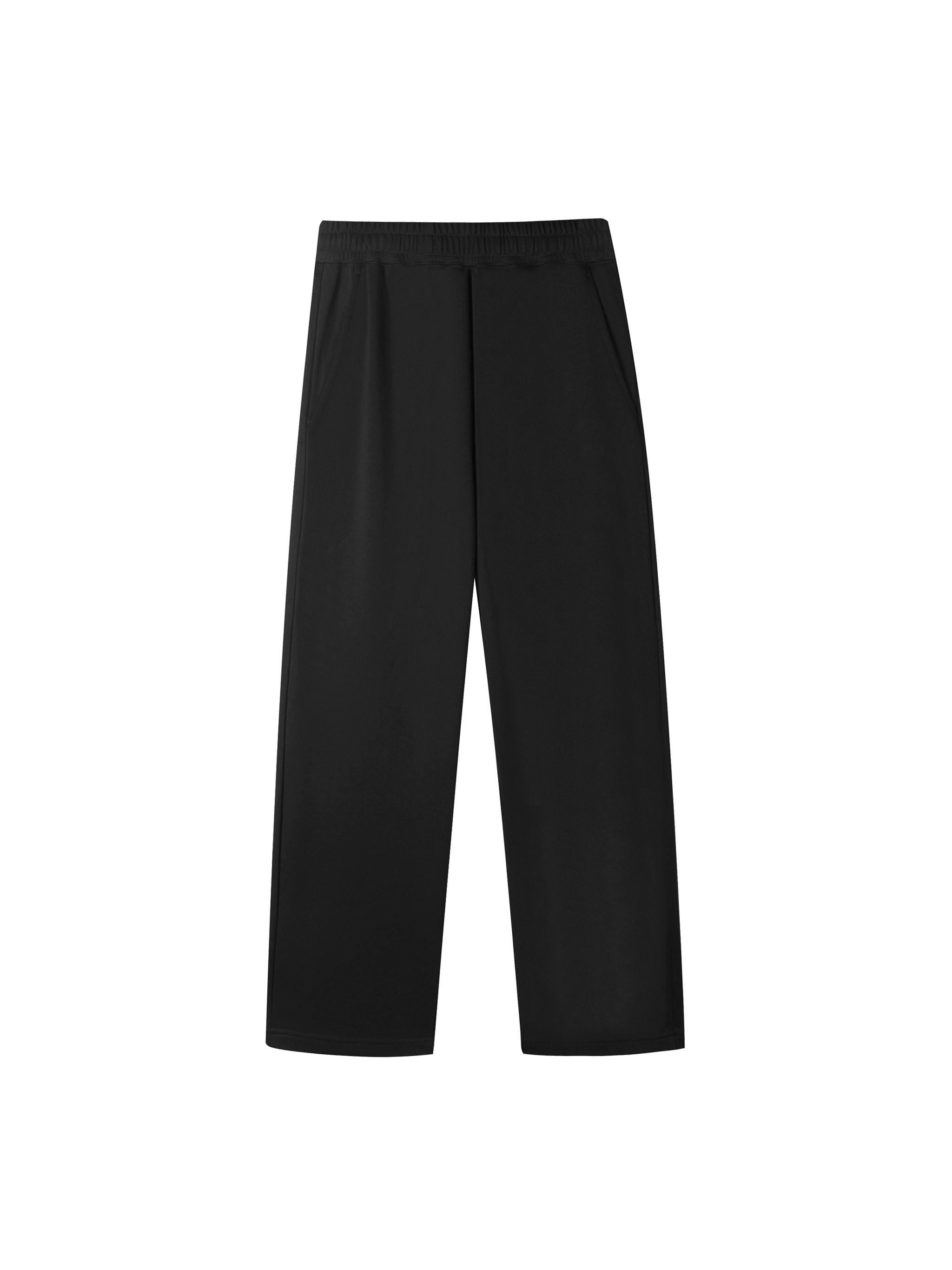 Straight-Leg Sweatpants — Black