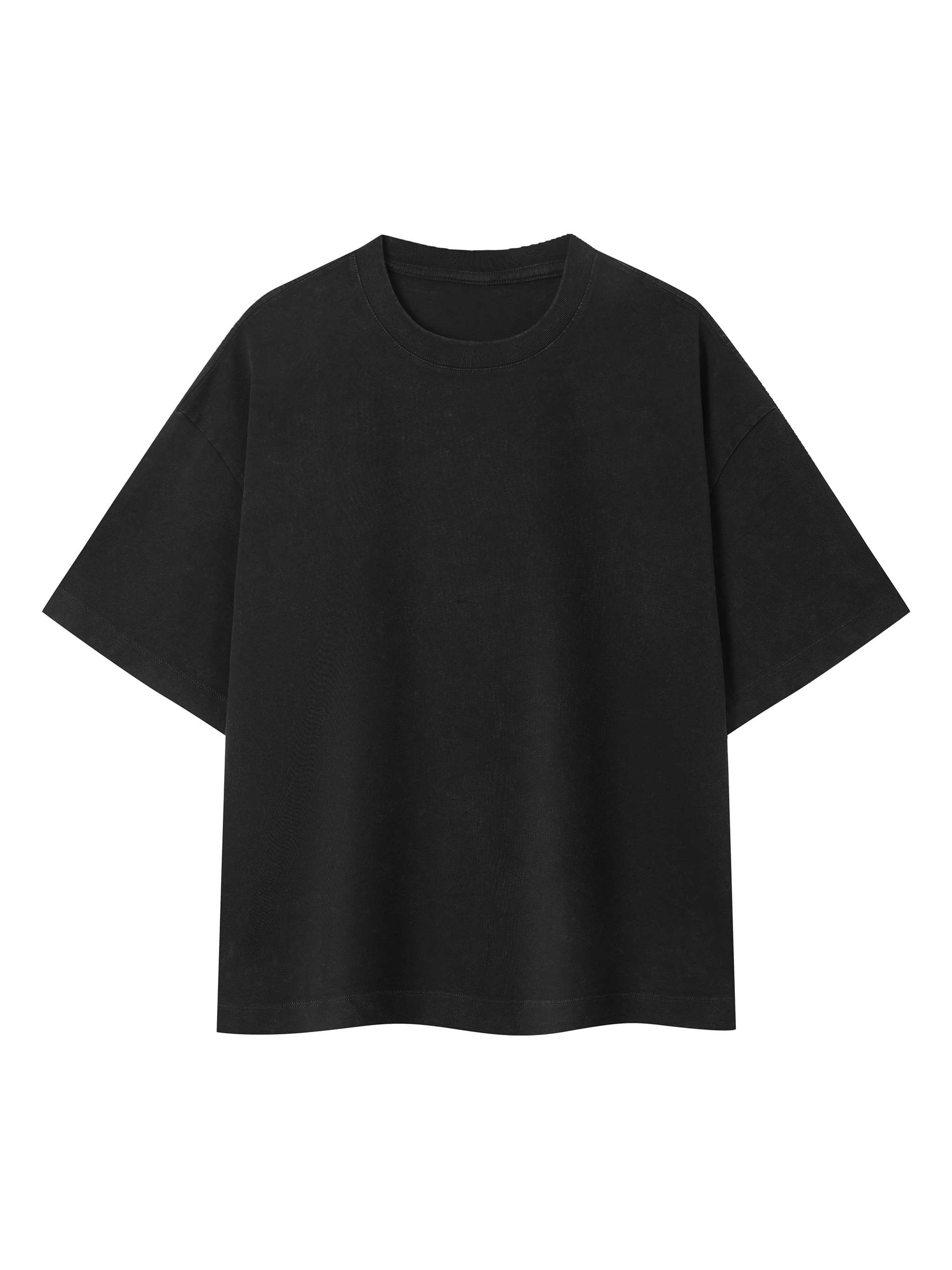 Vintage Wash Boxy T-Shirt — Black