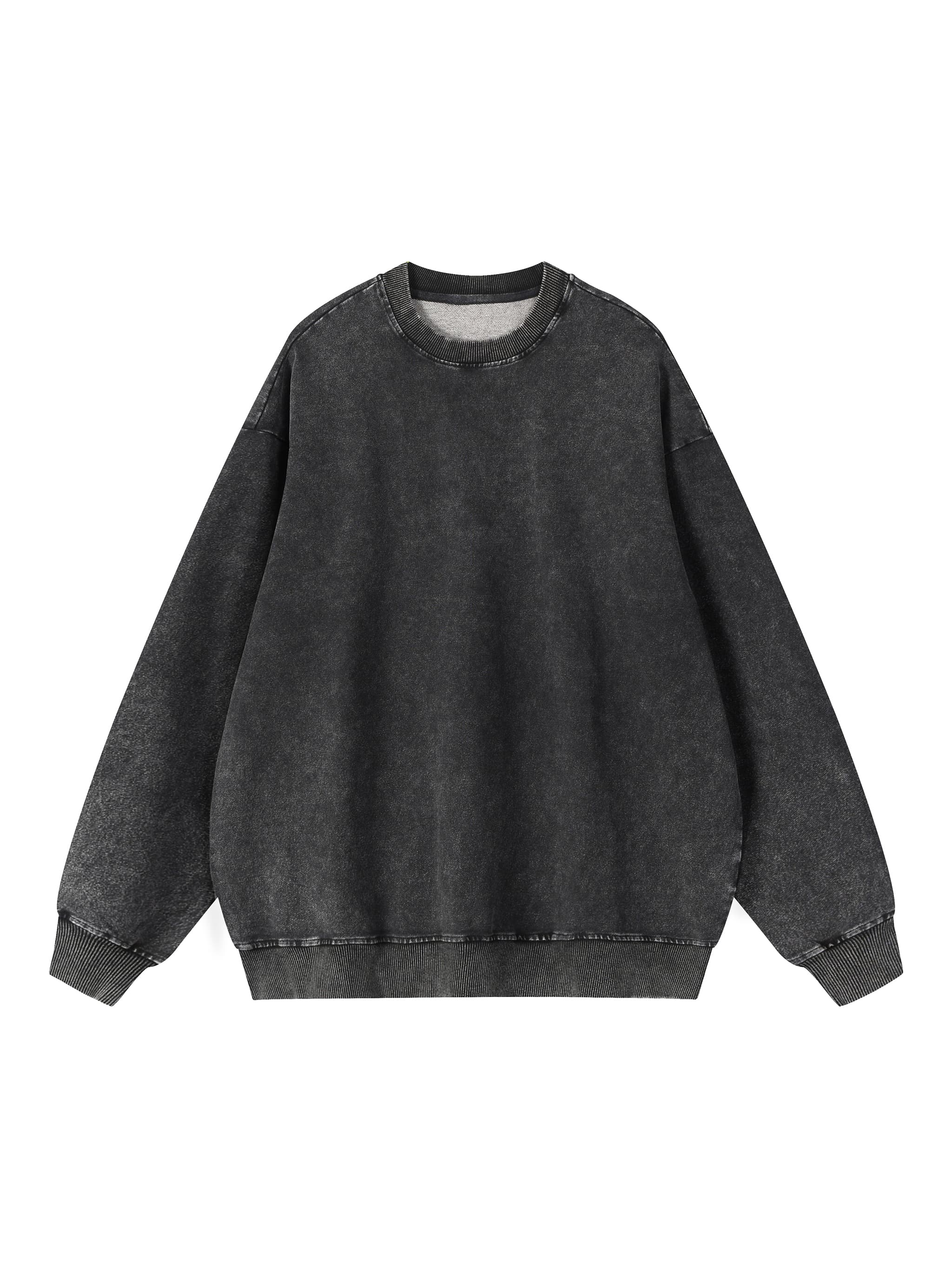 Custom Snow Wash Oversized Crewneck Sweatshirt — Sweatshirts