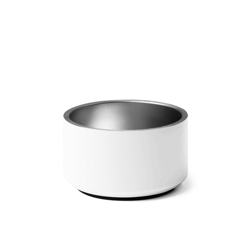 Custom Stainless Steel Pet Bowl — White