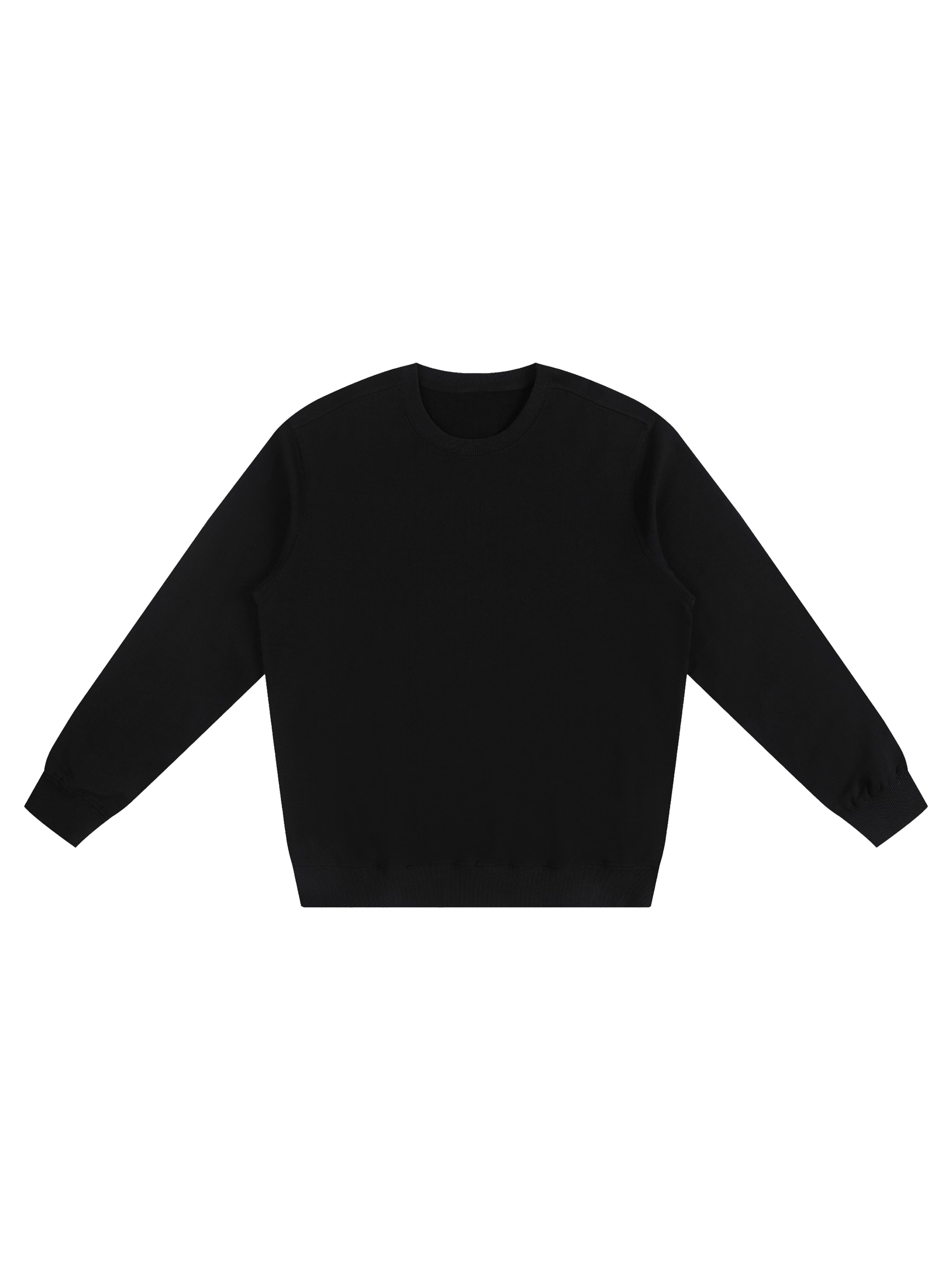 Classic Cotton Crewneck Sweatshirt — Classic Black
