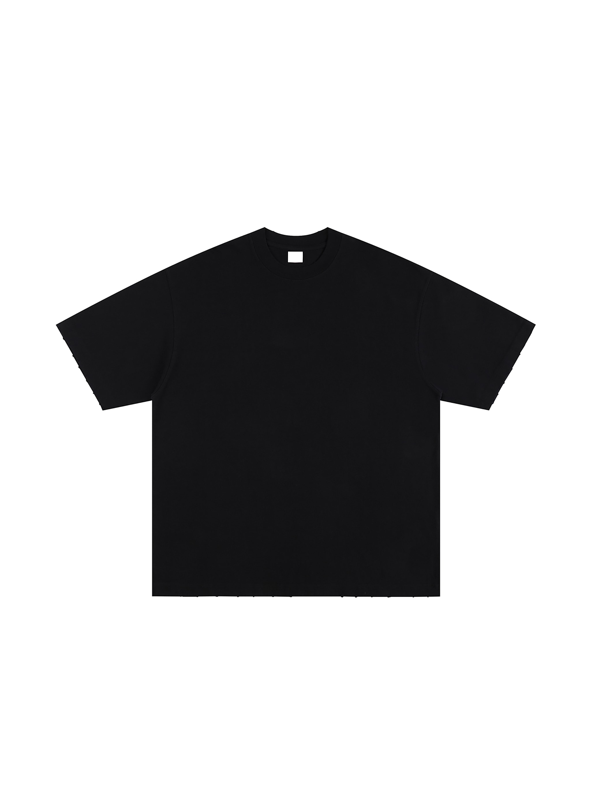 Heavyweight Hand-Frayed T-Shirt — Black
