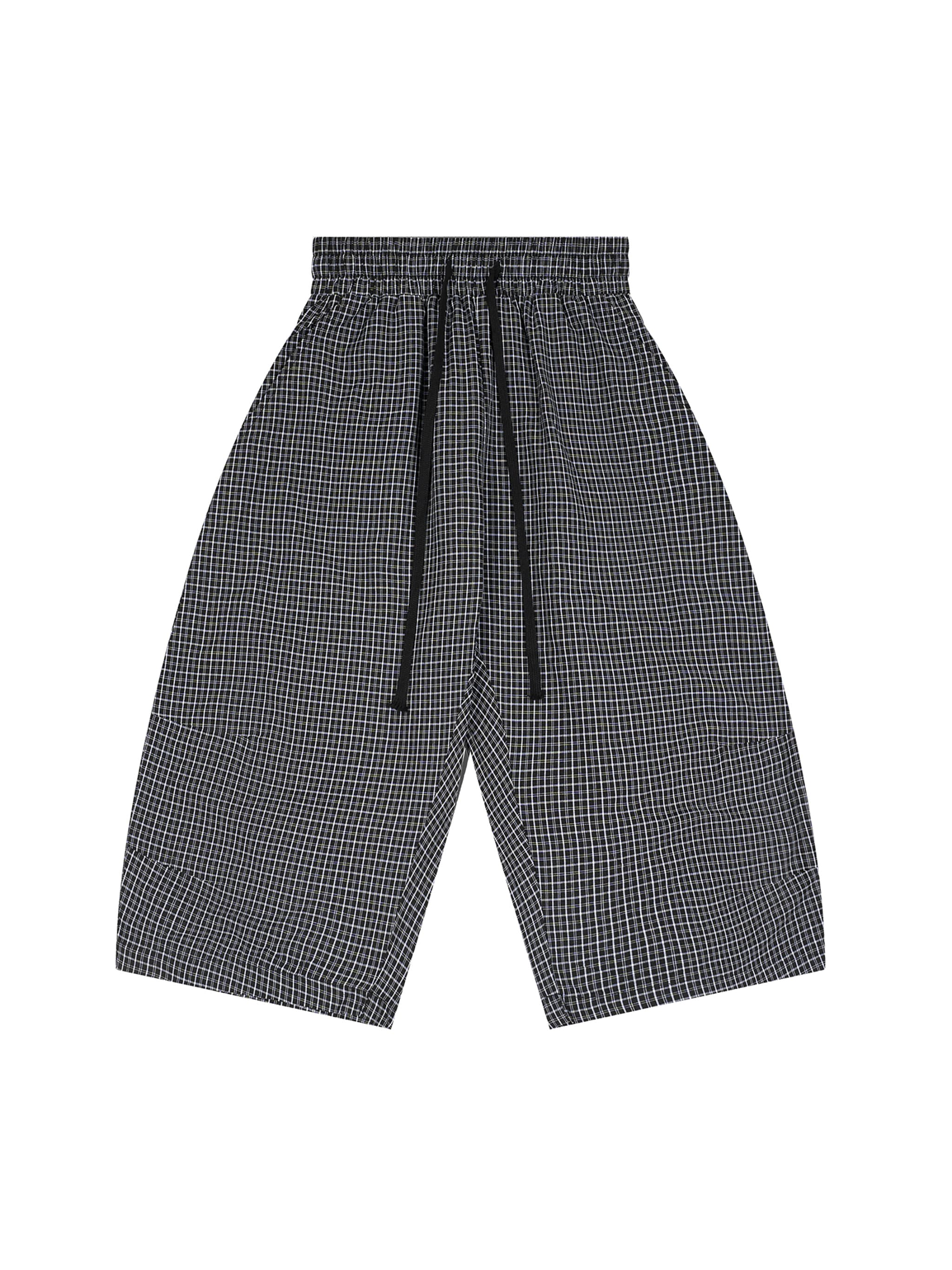 Custom Unisex Plaid Loose Capri Shorts — Bottoms
