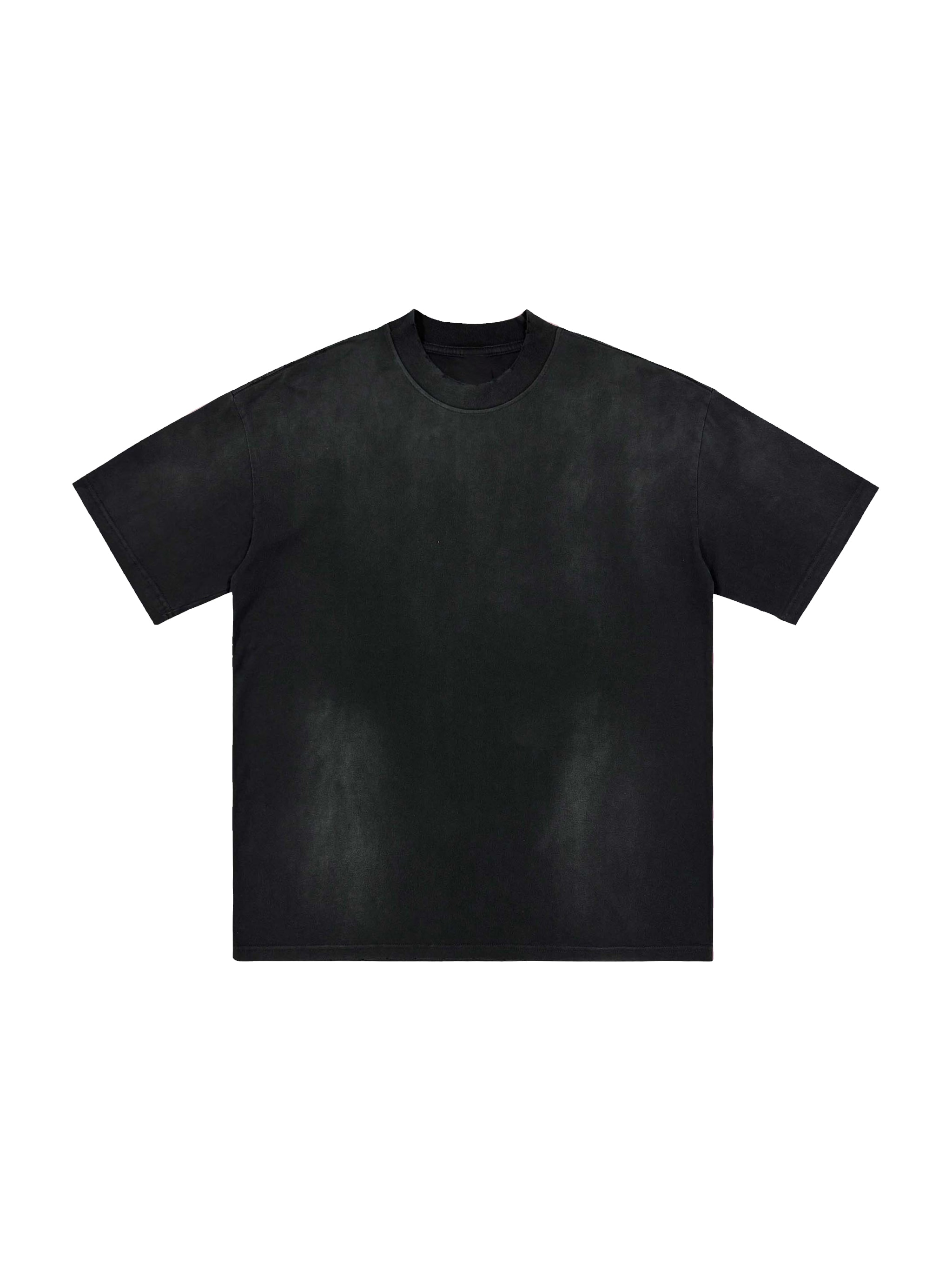 Hand-Frayed Sunfade T-Shirt — Black