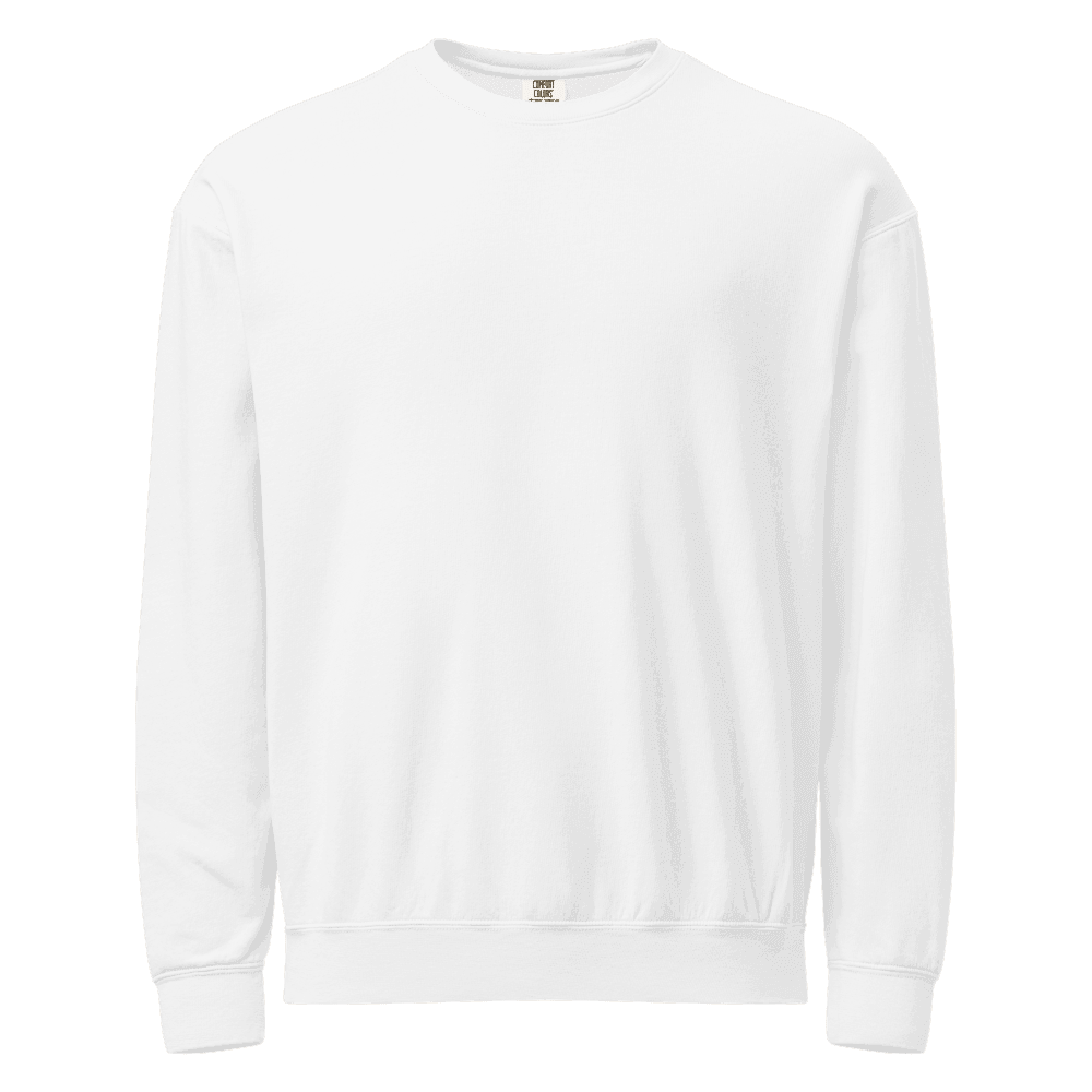 Garment-Dyed Lightweight Fleece Crewneck — Black
