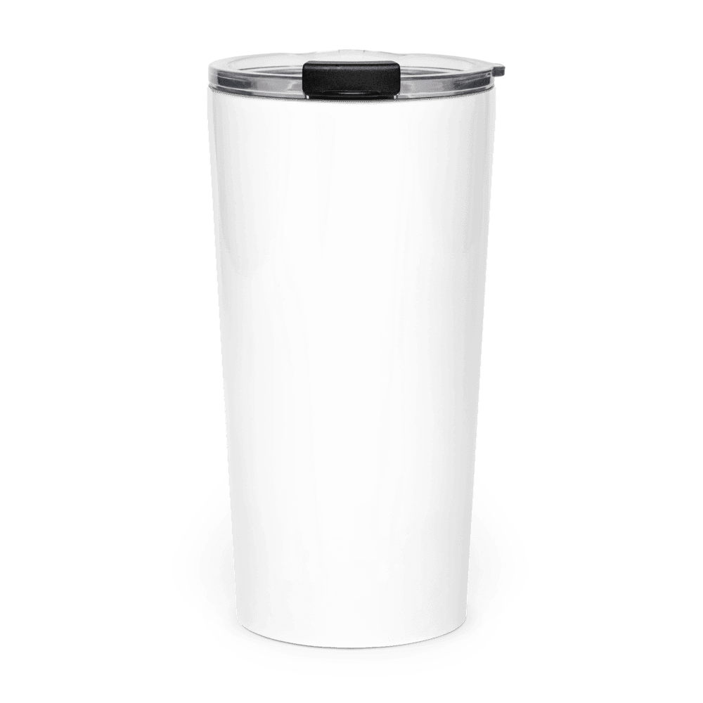 Tapered Stainless Steel Tumbler — White