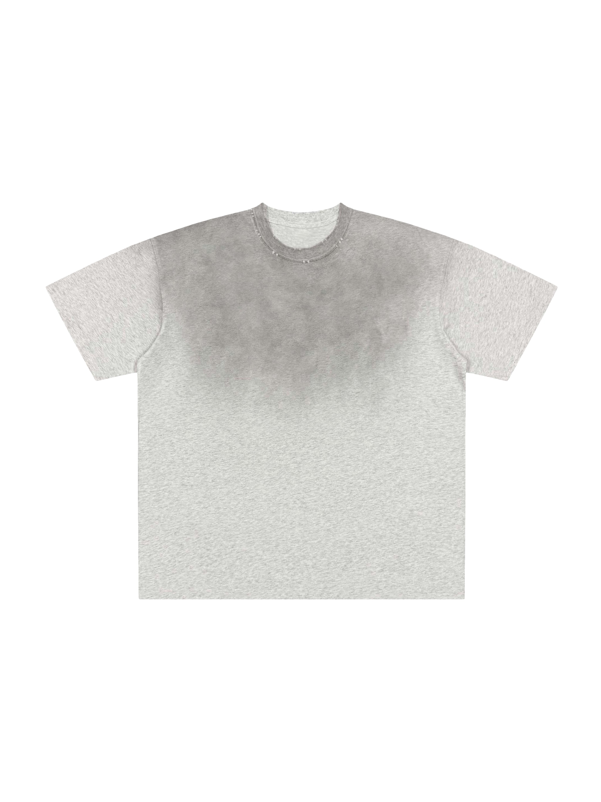 Vintage Washed Frayed T-Shirt — Flower Gray