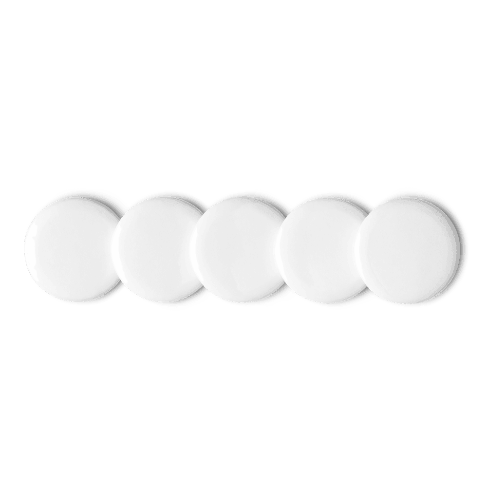 Custom Pin Buttons — White