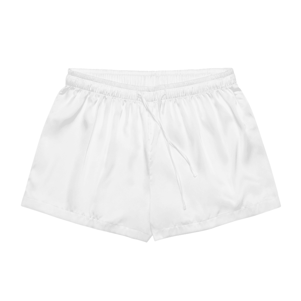 All-Over Print Pajama Shorts — Flat lay · front