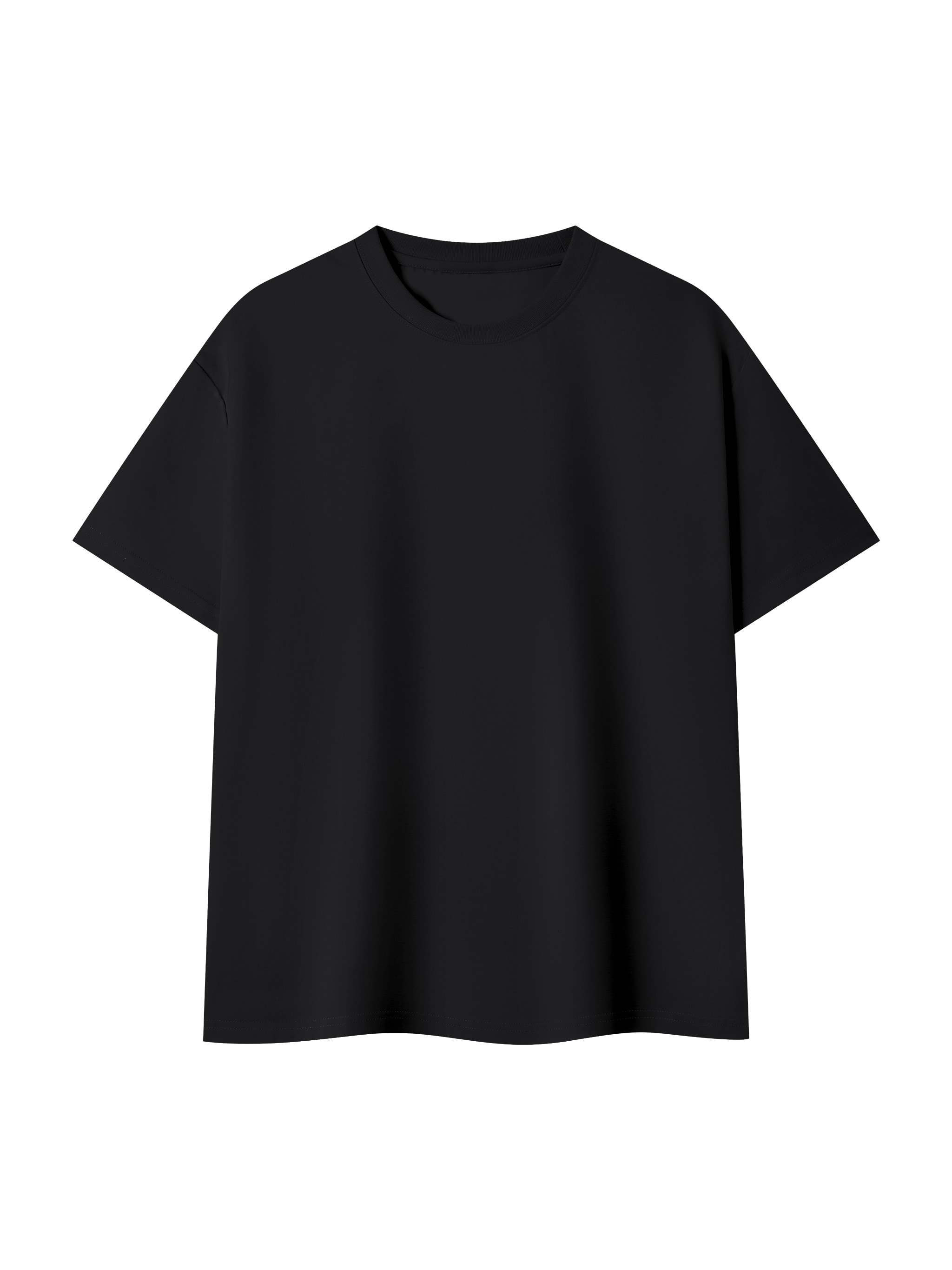 Unisex Quick-Dry Boxy T-Shirt — Black