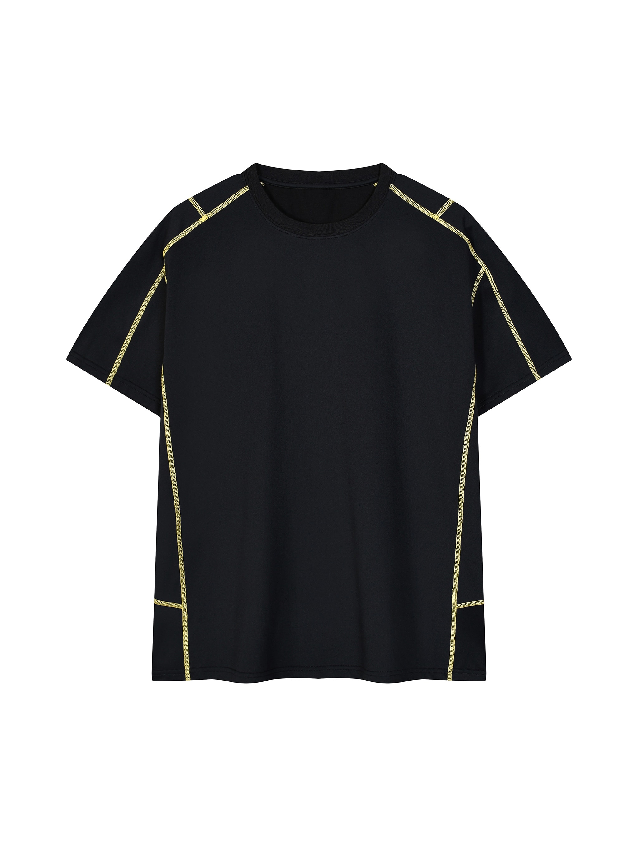 Unisex Contrast Stitch T-Shirt — Black