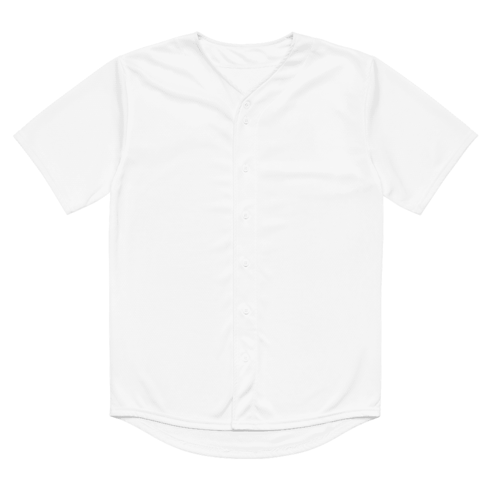 All-Over Print Baseball Jersey — Flat lay · front