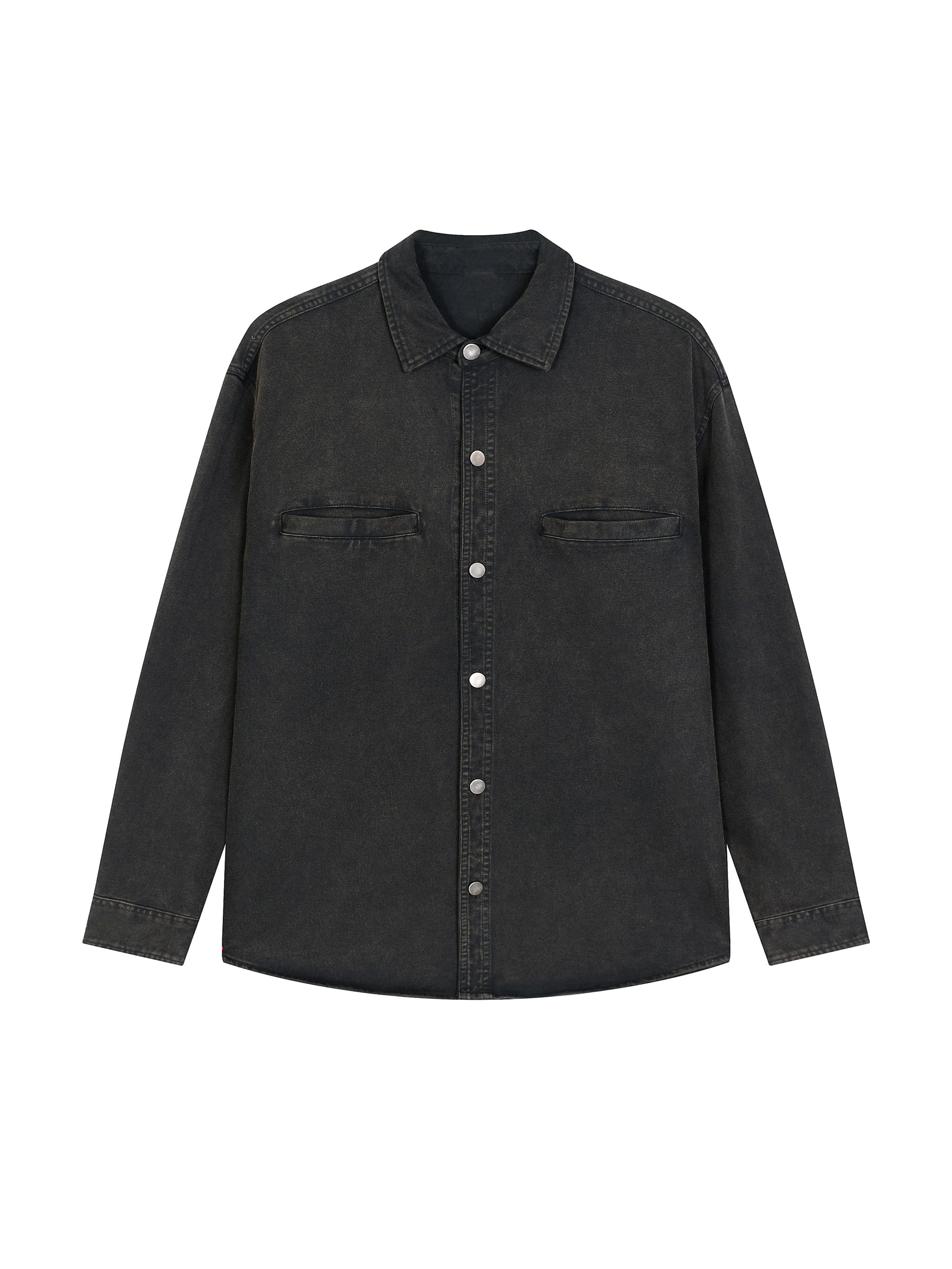 Custom Vintage Washed Denim Jacket — Outerwear