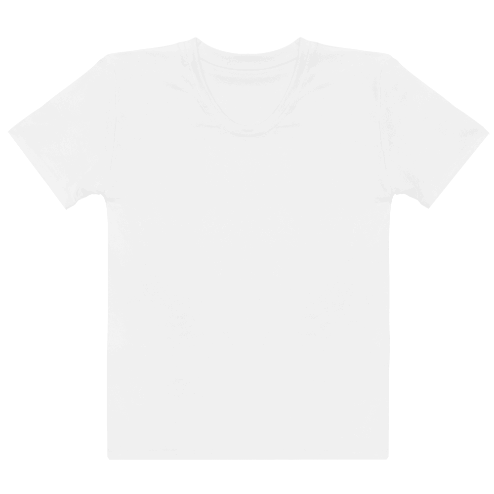 All-Over Print Women’s Crew Neck T-Shirt — Flat lay · front_dtfabric