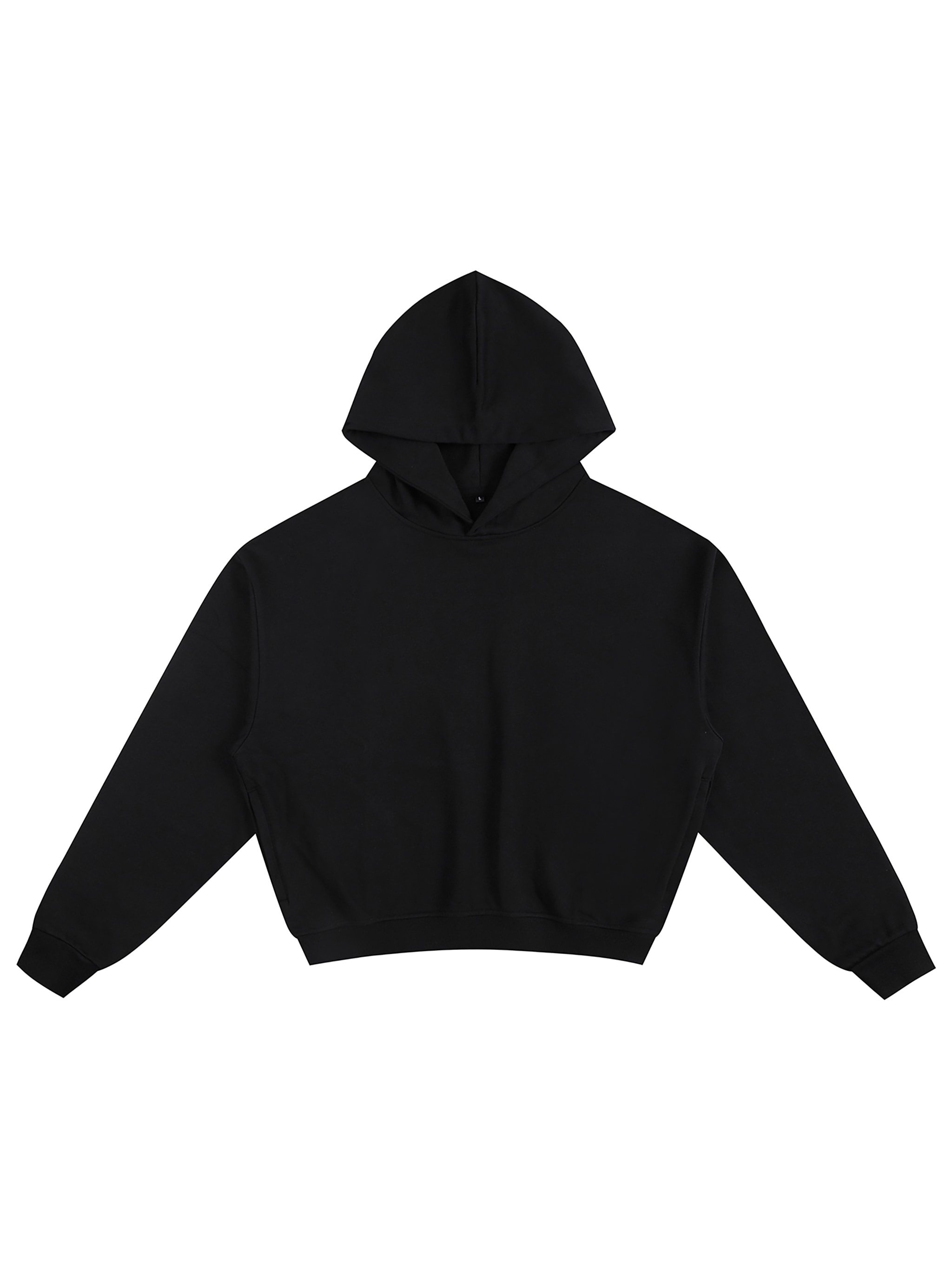 Unisex Cropped Hoodie — Black