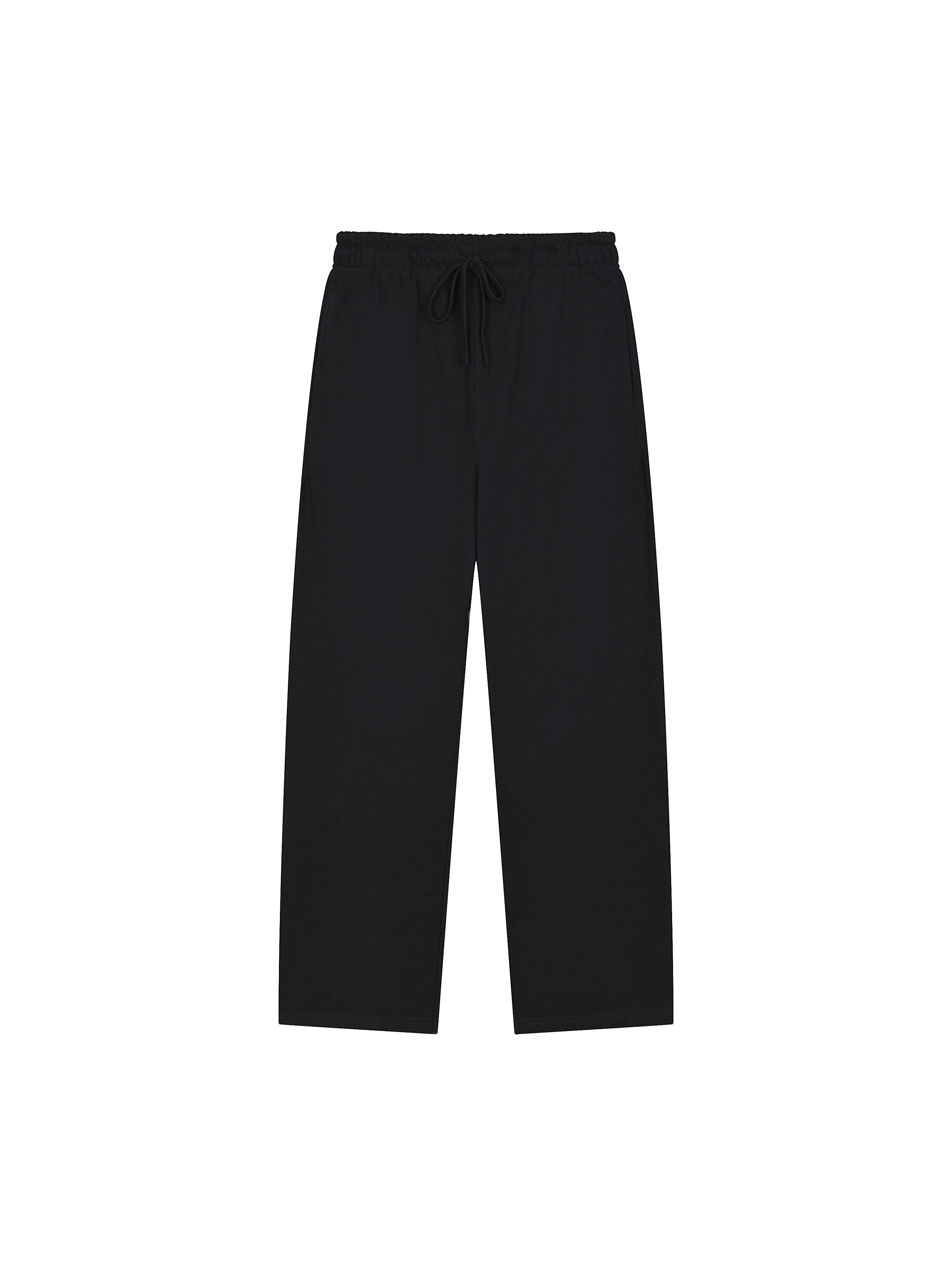 Straight-Leg Sweatpants — Black