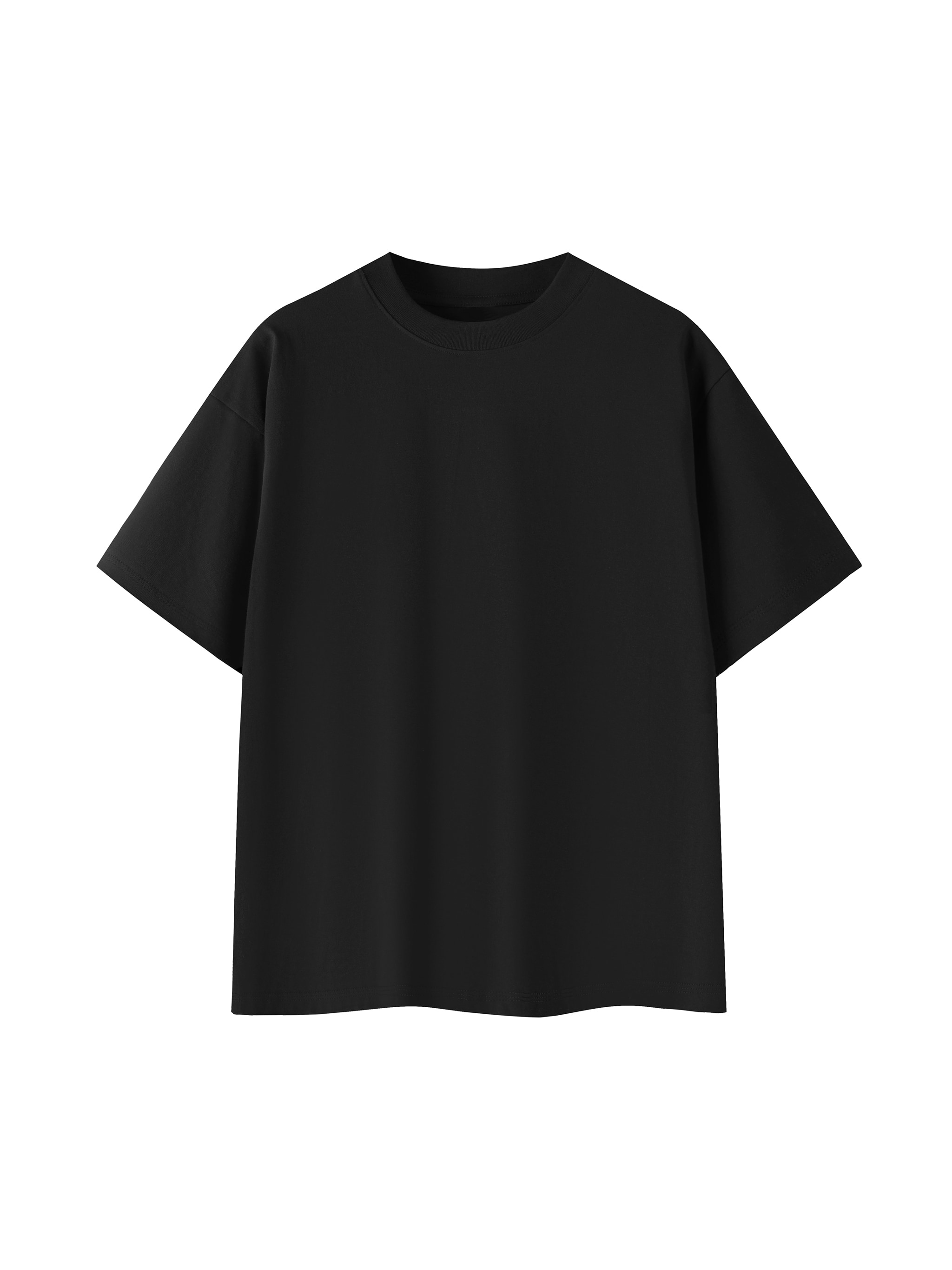 Oversized Cotton T-Shirt — Black