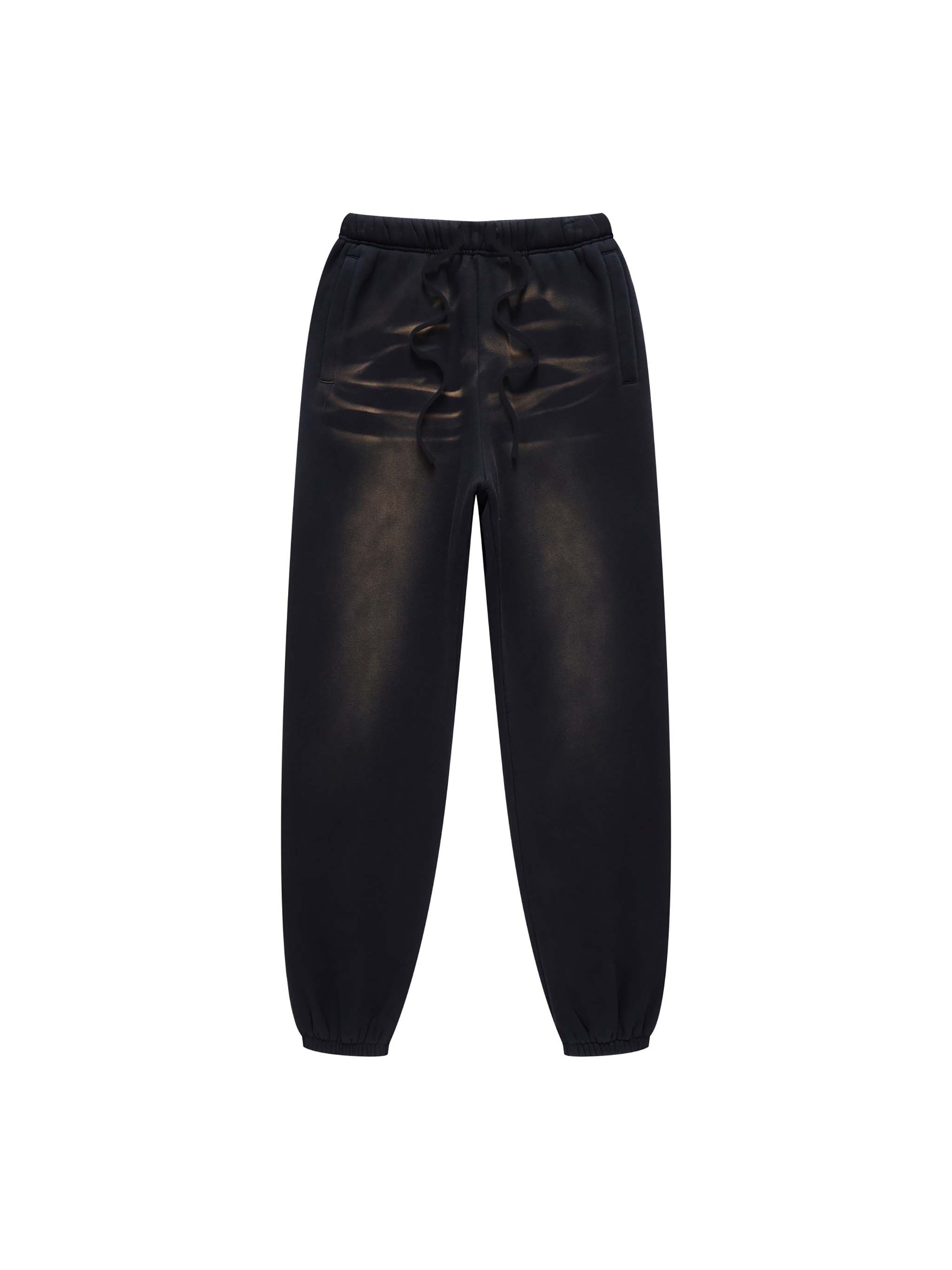 Sunfade Fleeced Sweatpants — Black
