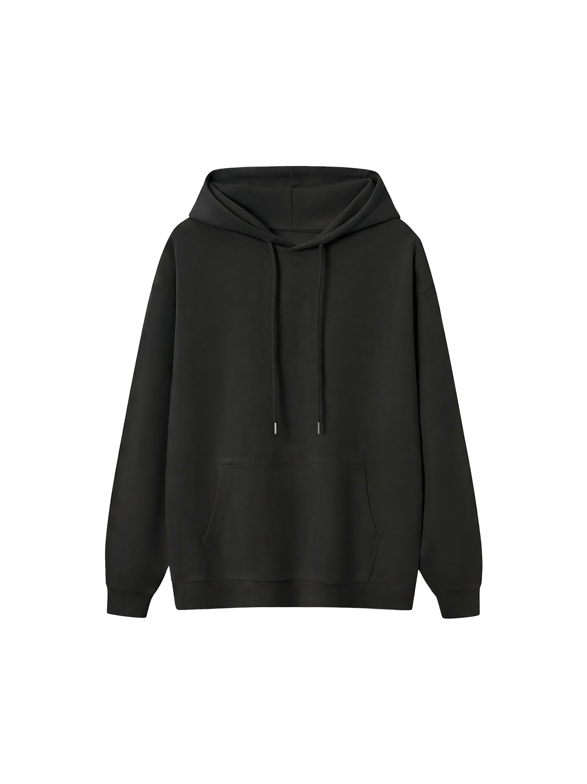 Unisex Relaxed Pullover Hoodie — Black
