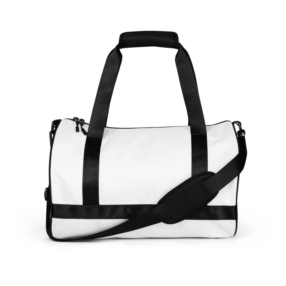 All-Over Print Gym Bag — Flat lay · front