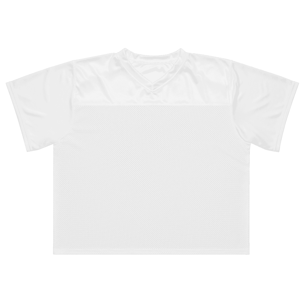 All-Over Print Football Jersey — Flat lay · front