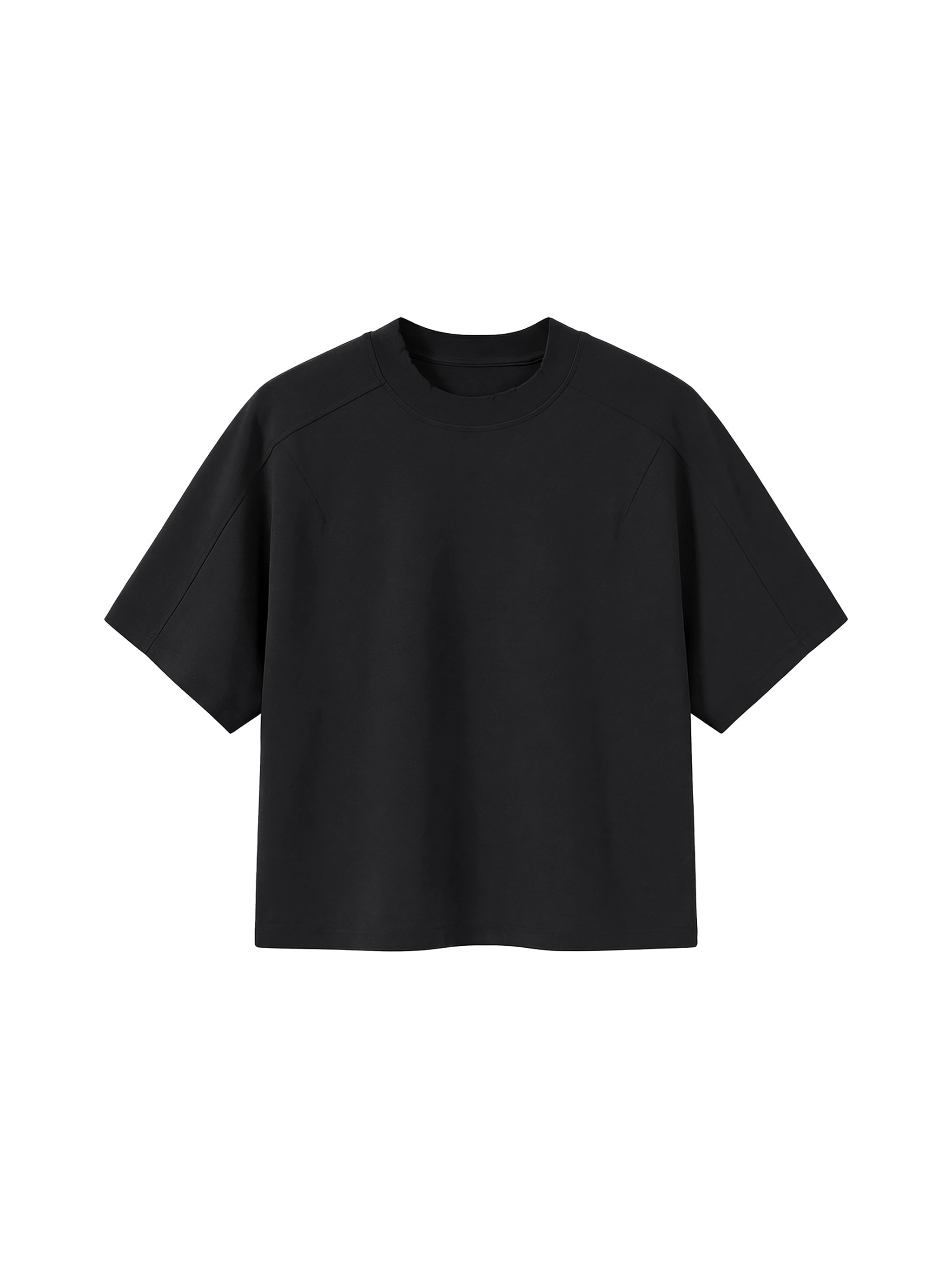 Unisex Boxy Tonal T-Shirt — Black