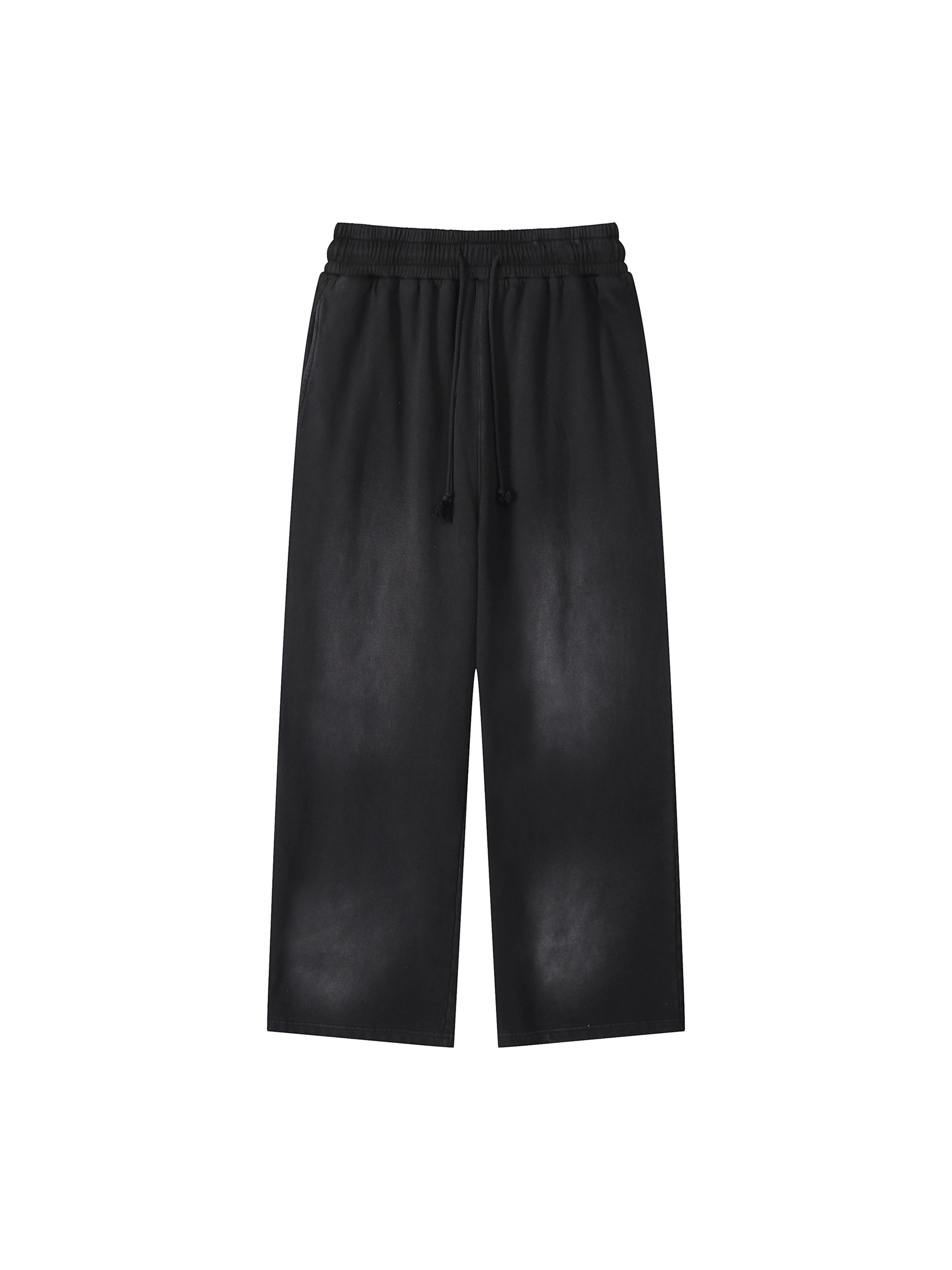 Sunfade Loose Fit Cotton Sweatpants — Black
