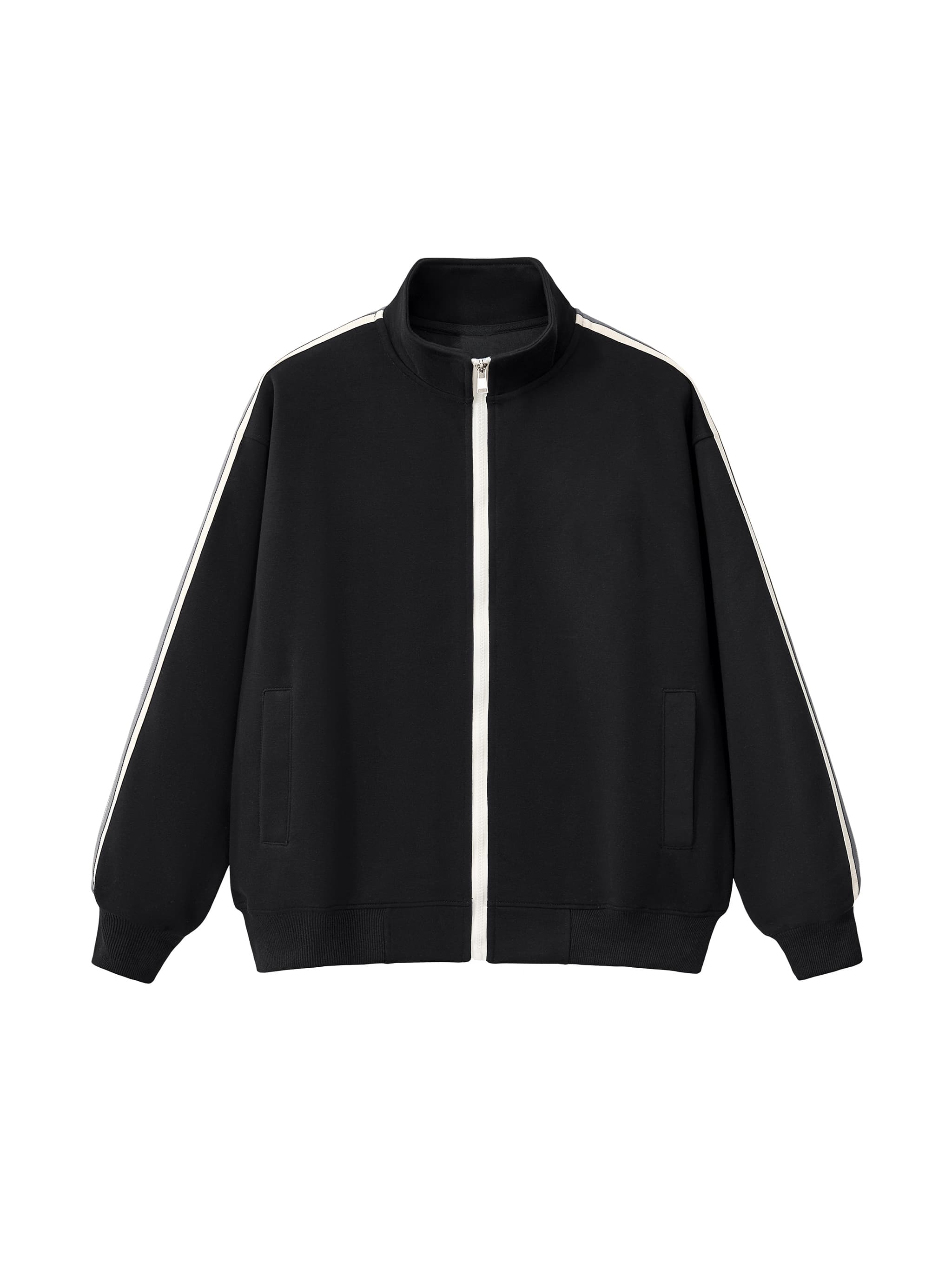 Custom Contrast Side-Stripe Track Jacket — Outerwear