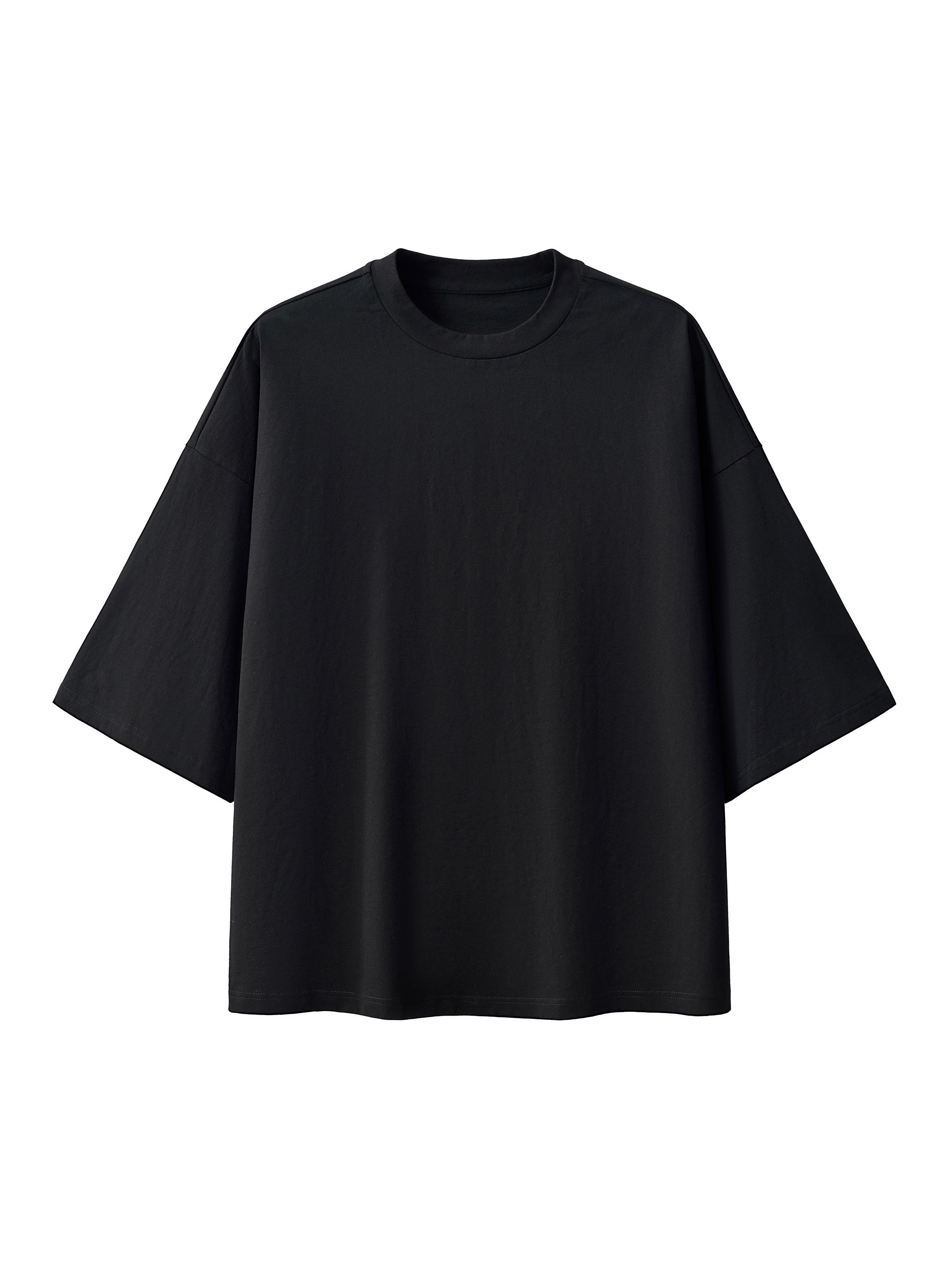 Oversized Drop Shoulder T-Shirt — Black