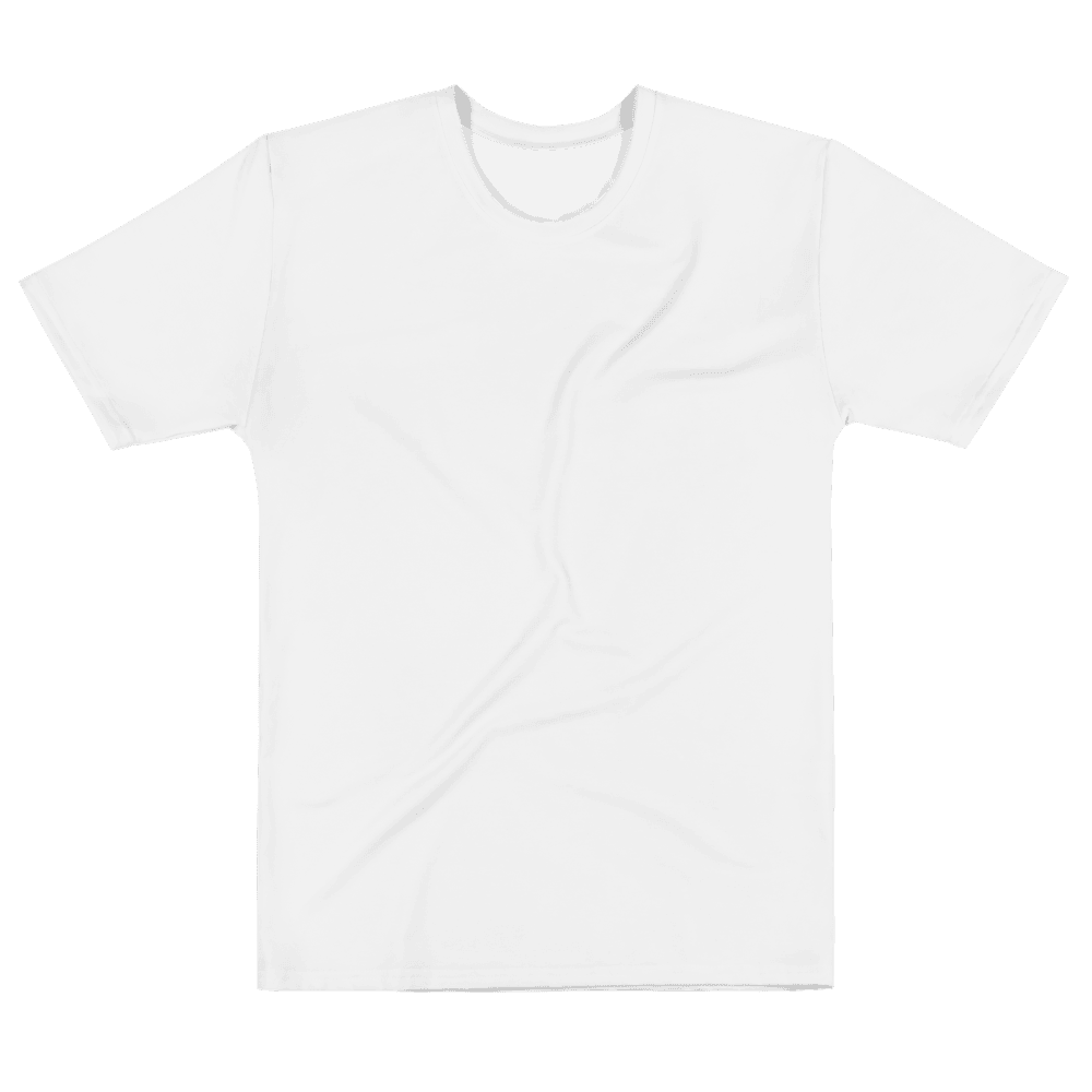 All-Over Print Cotton Crew Neck T-Shirt — Flat lay · front_dtfabric