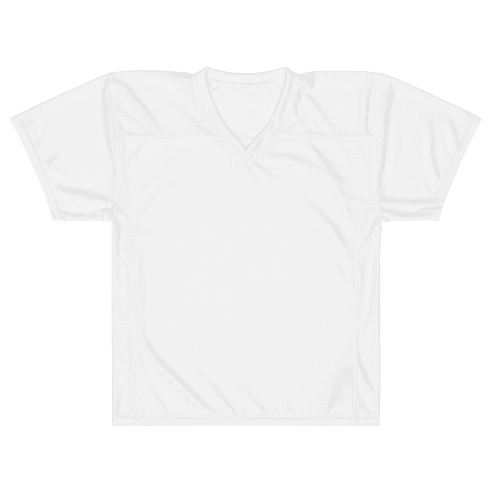 All-Over Print Football Jersey — Flat lay · front