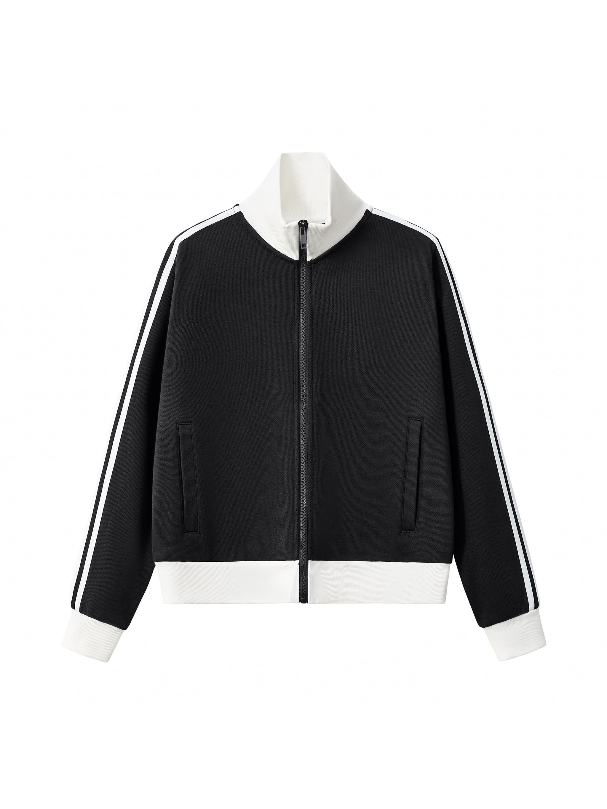 Custom Cropped Track Jacket — Outerwear