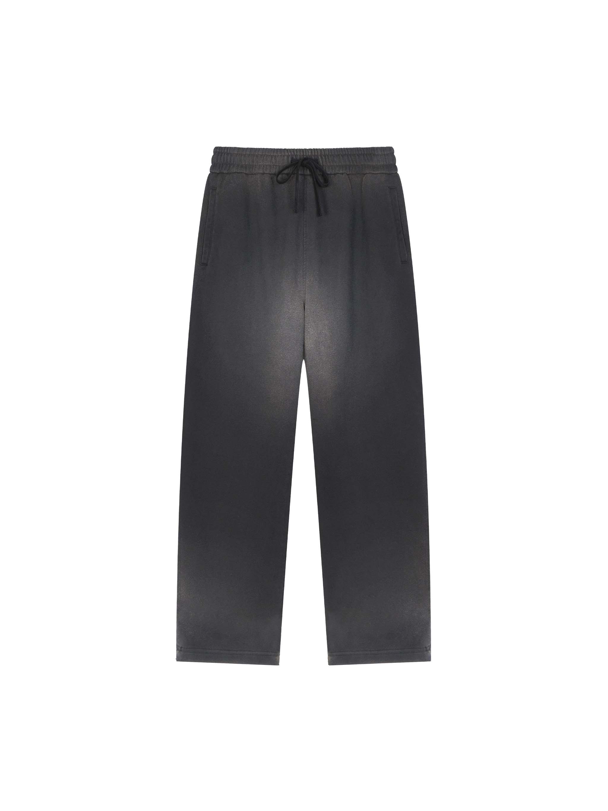 Sun Fade Straight-Leg Sweatpants — Black