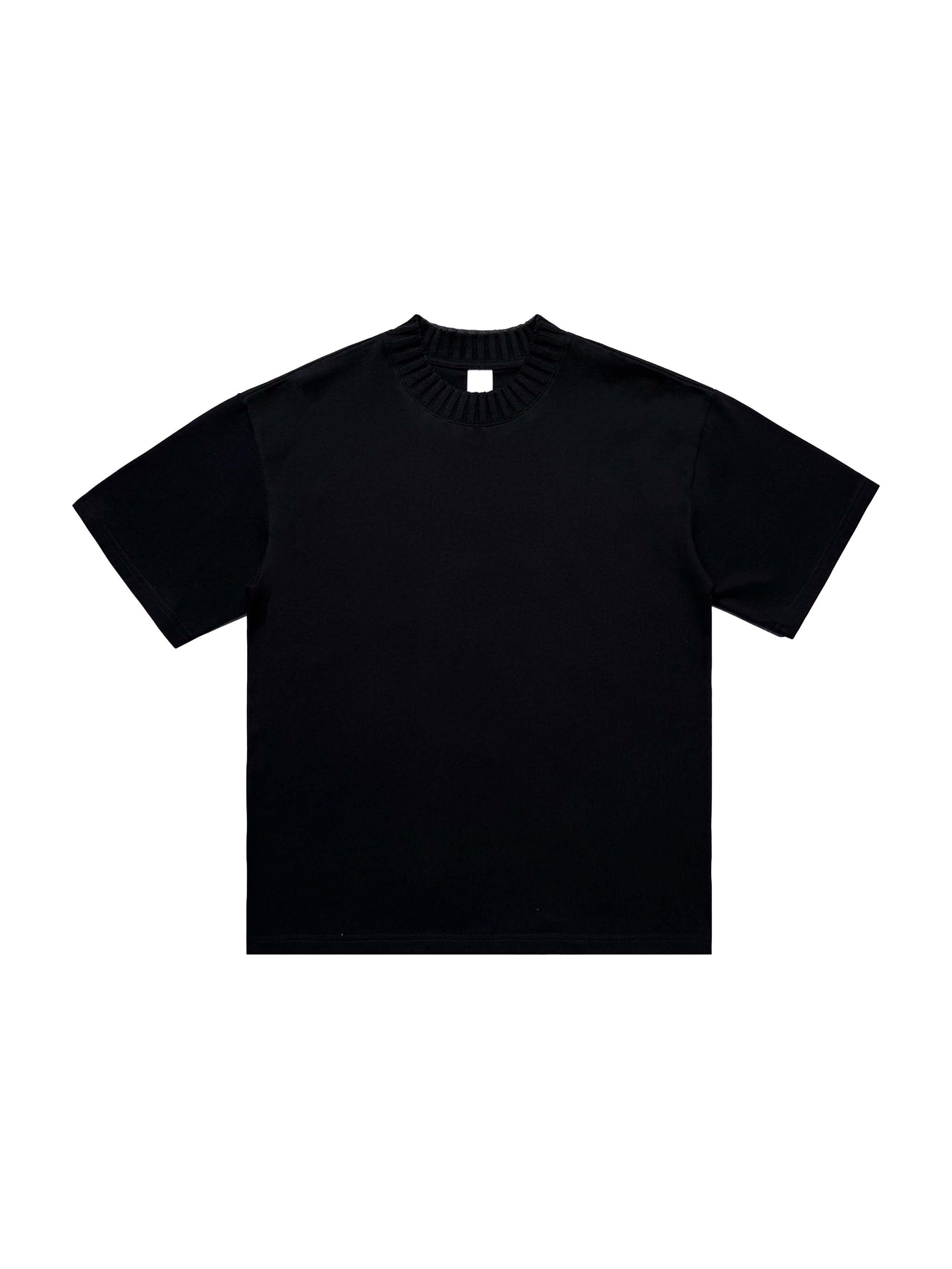 Heavyweight Knitted T-Shirt — Black