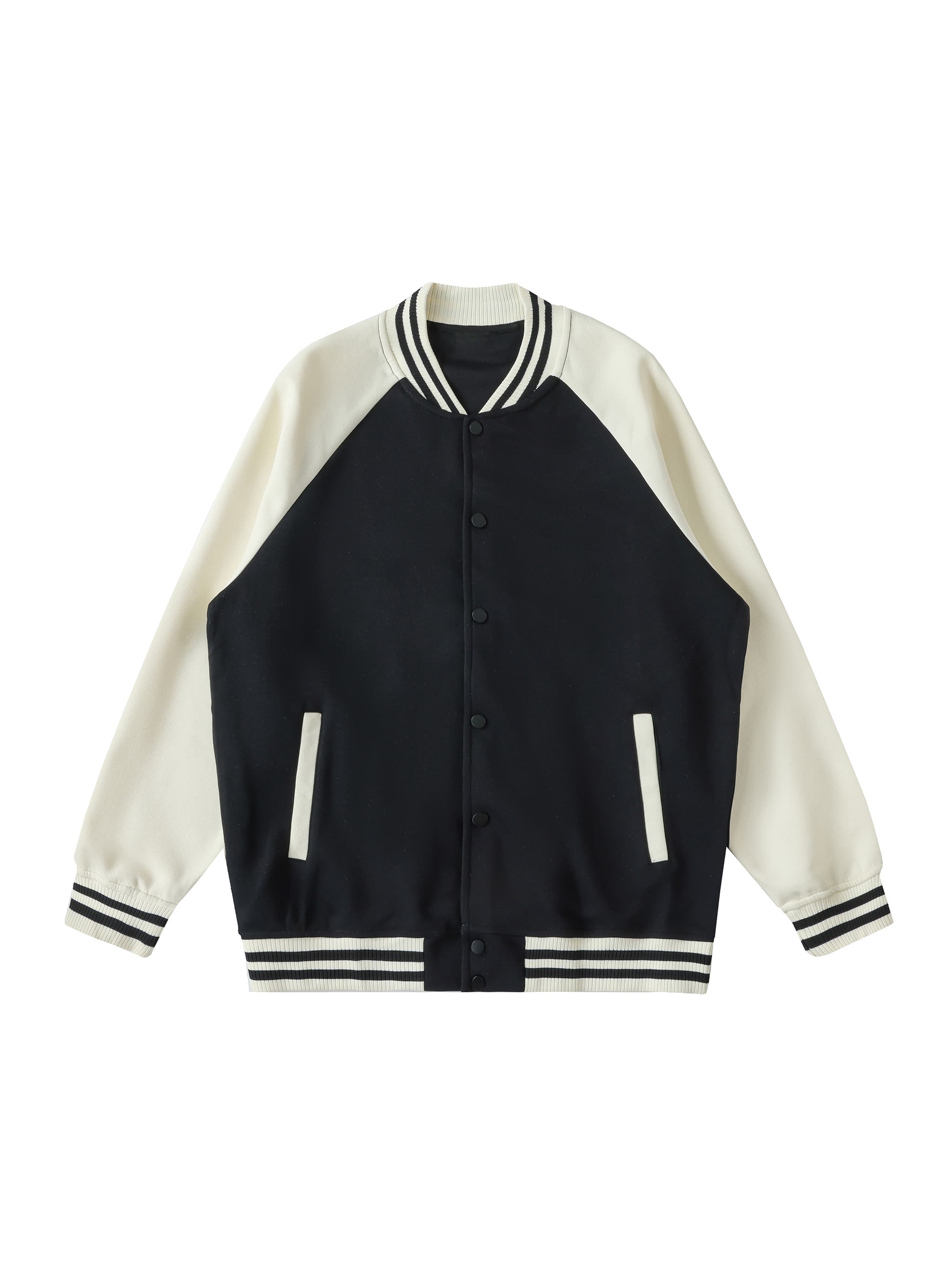 Custom Two Tone Raglan Varsity Jacket — Outerwear