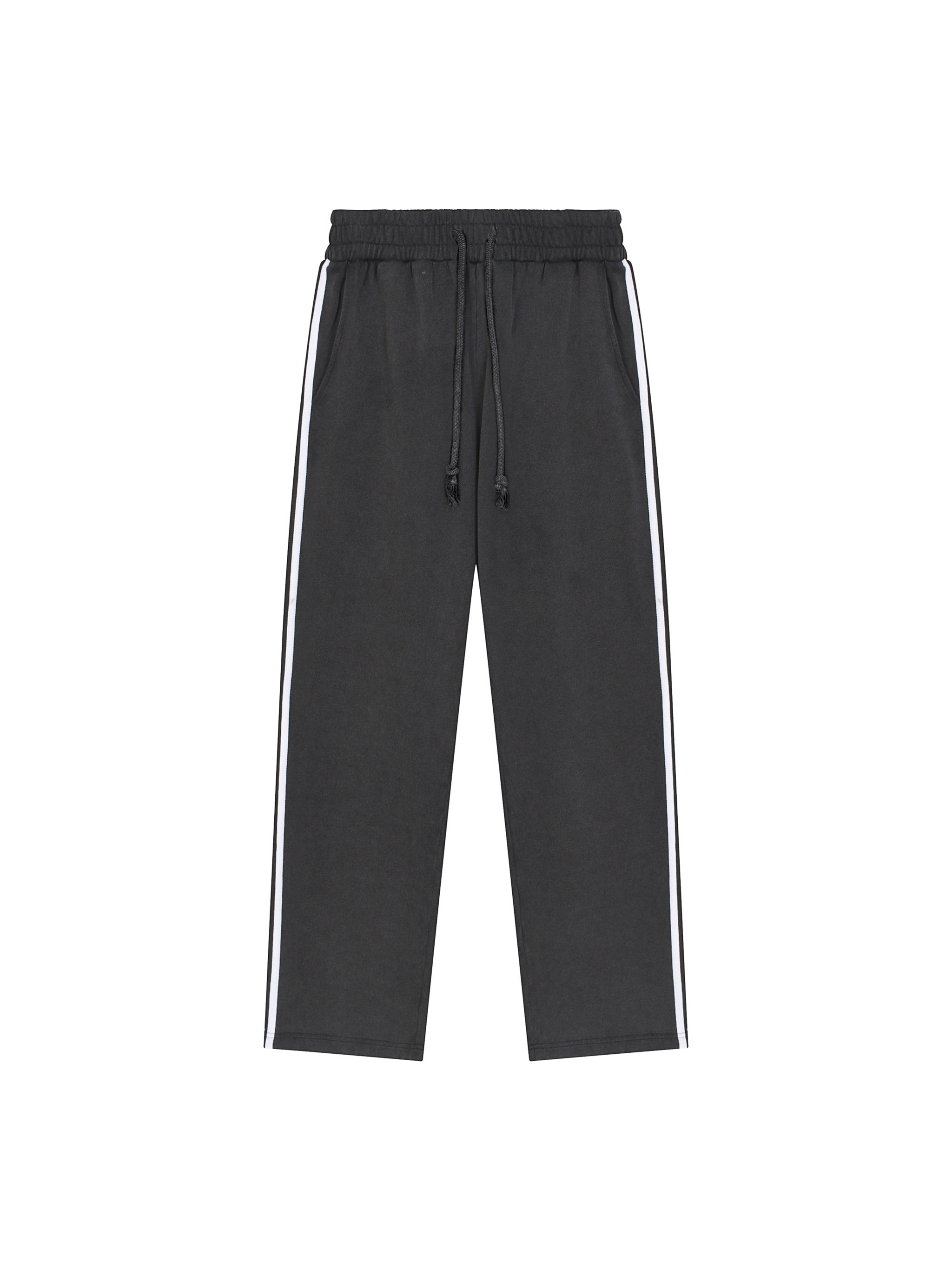 Snow Washed Contrast Sweatpants — Black