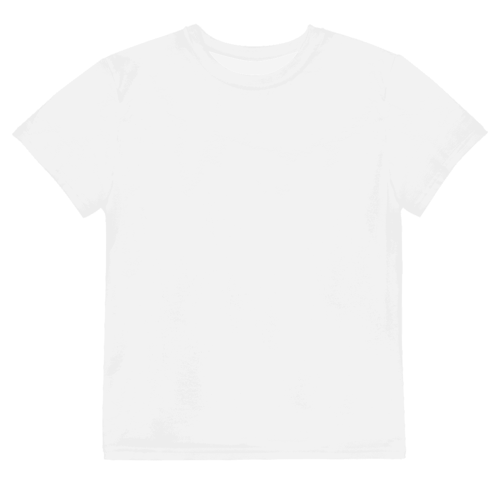 Youth All-Over Print T-Shirt — Flat lay · 2 · front