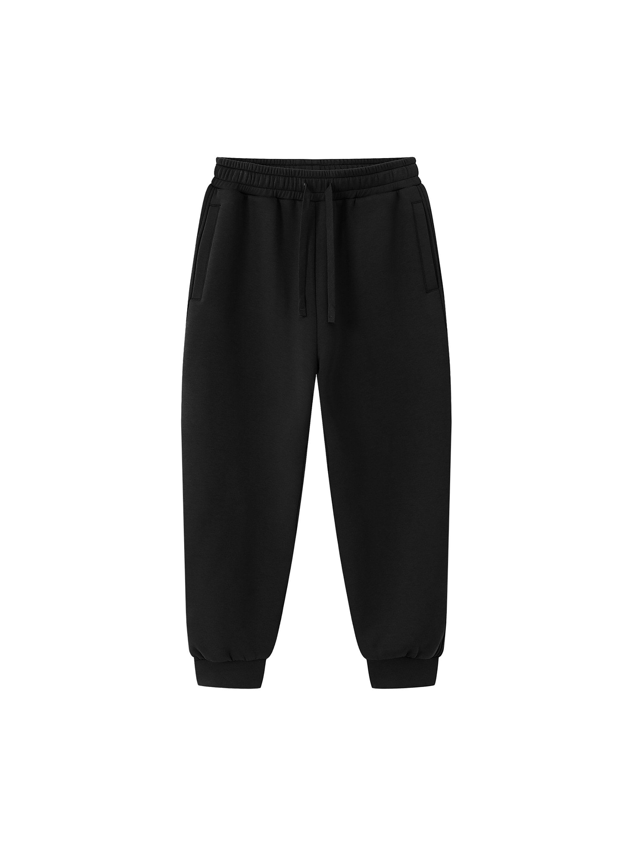 Drawstring Jogger Sweatpants — Black